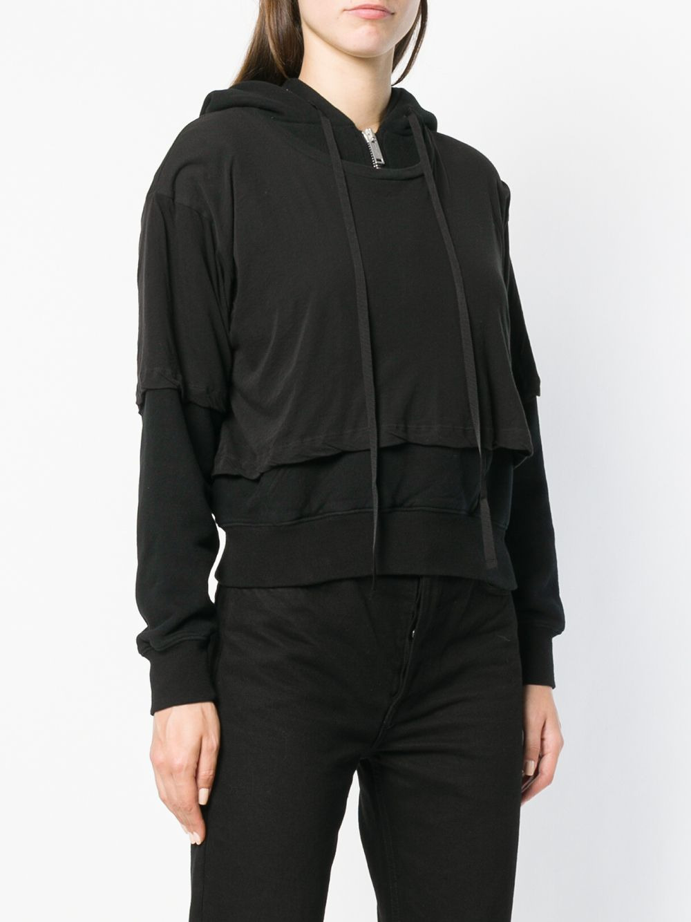 T-shirt layered hoodie - 3