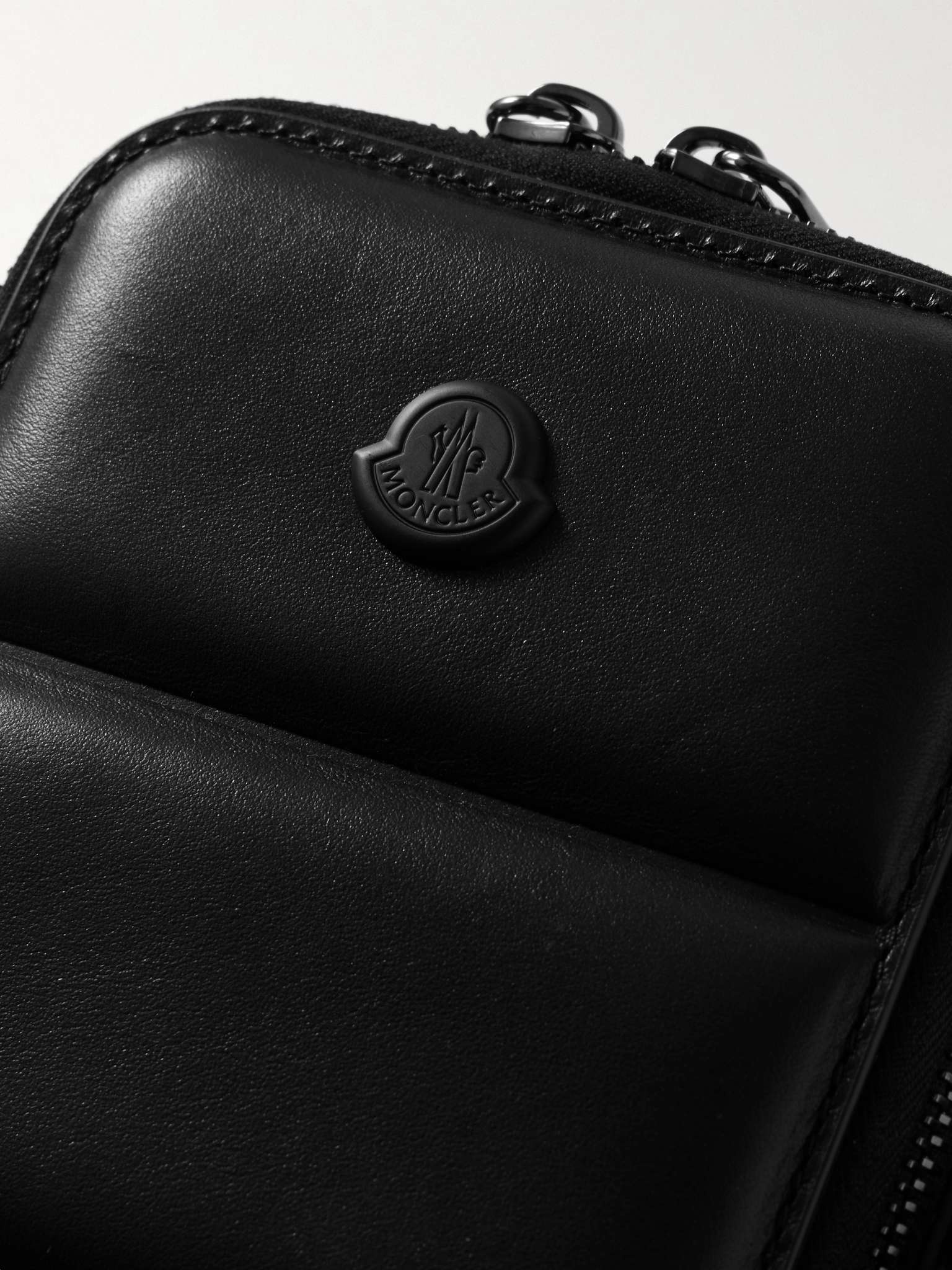 Moncler Logo-Appliquéd Quilted Leather Messenger Bag