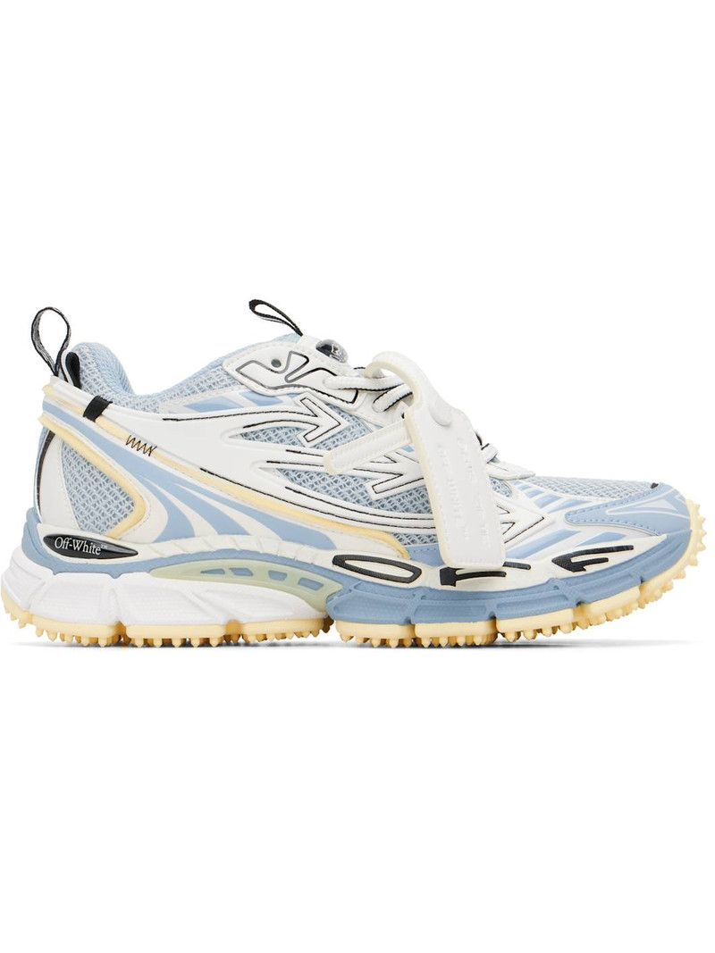 Blue & White 'Be Right Back' Suede Sneakers 1