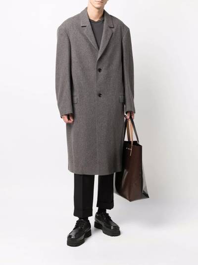 Lemaire oversized felted wool coat outlook