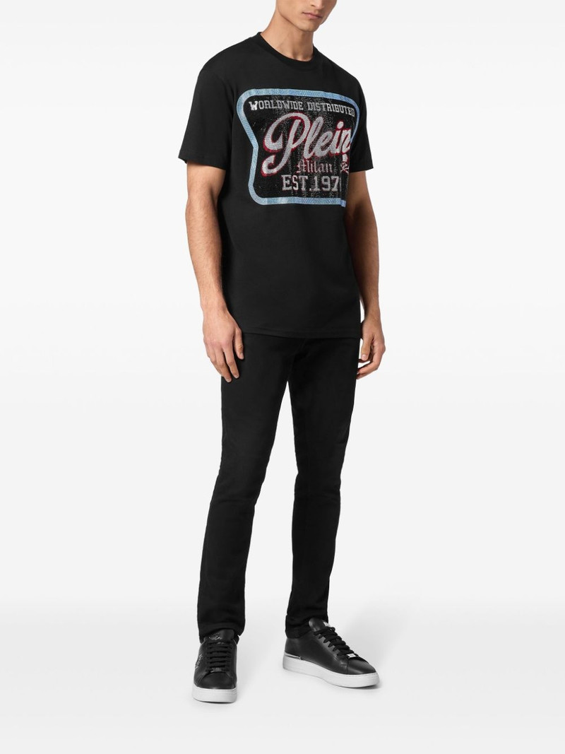 PHILIPP PLEIN logo-patch crew-neck T-shirt outlook