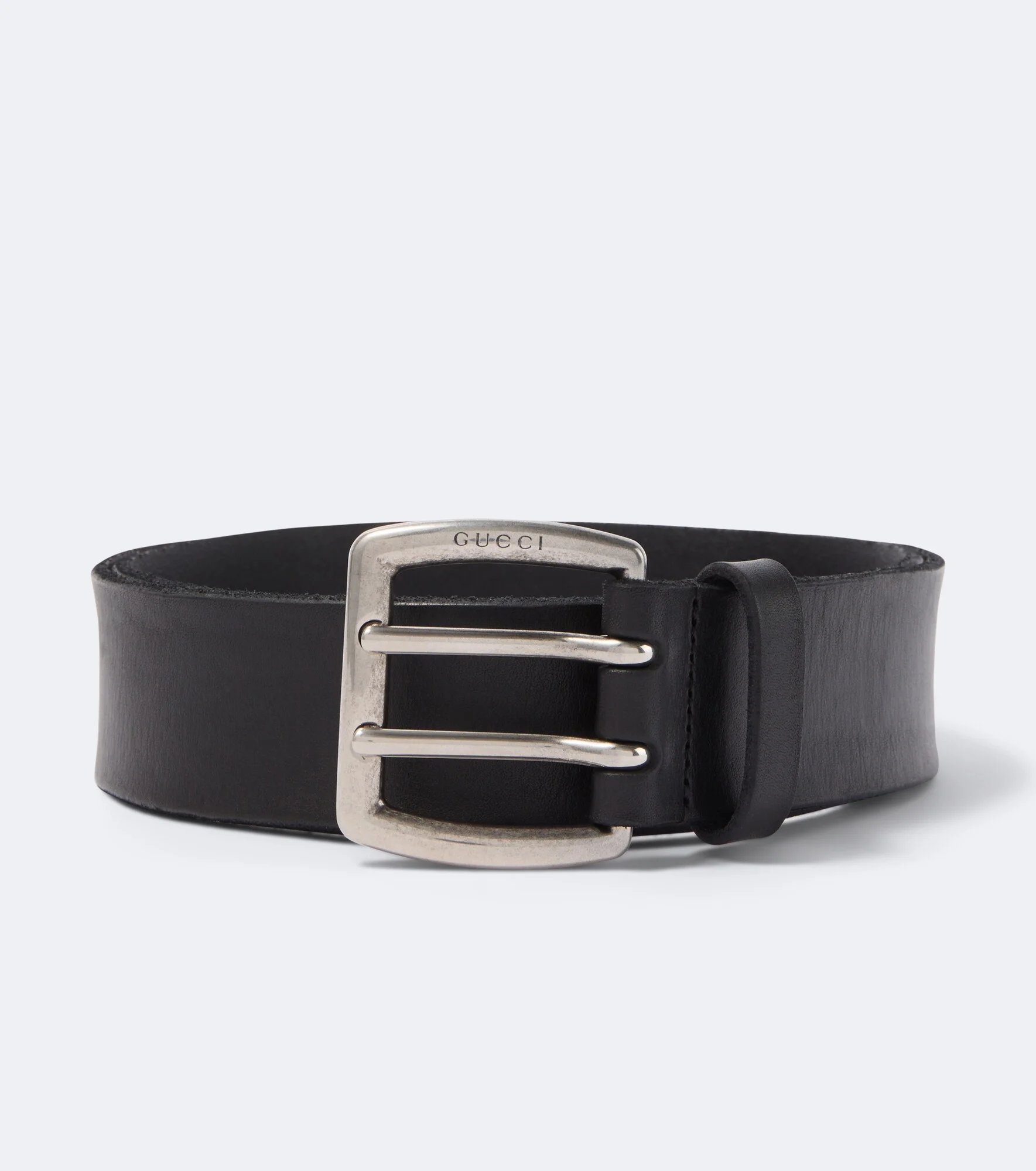 Logo leather belt - 1