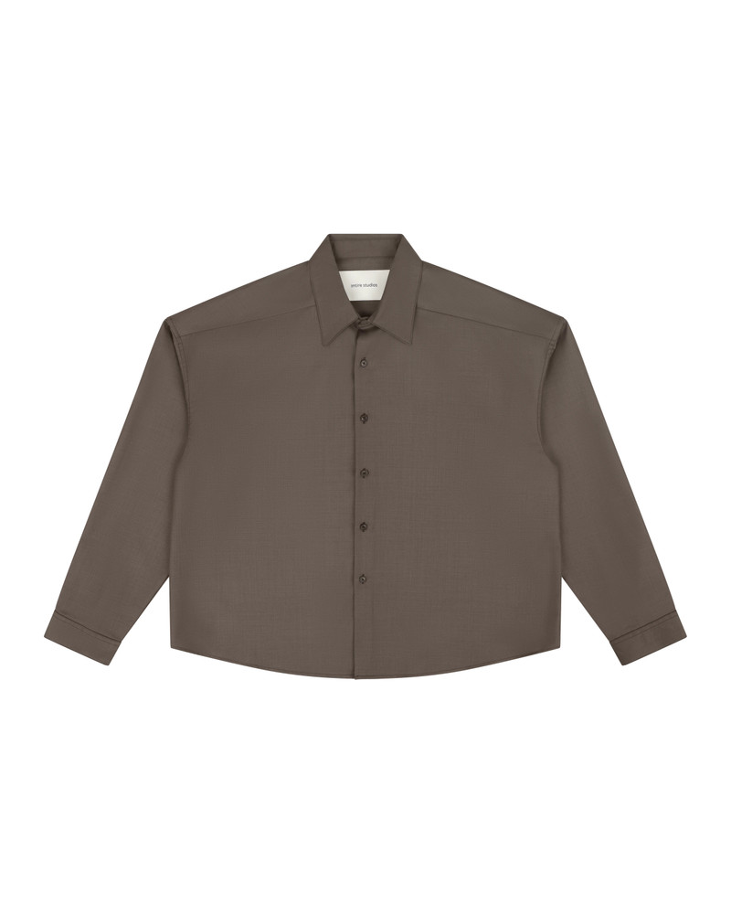 MILLER SHIRT WOOL TAUPE 1