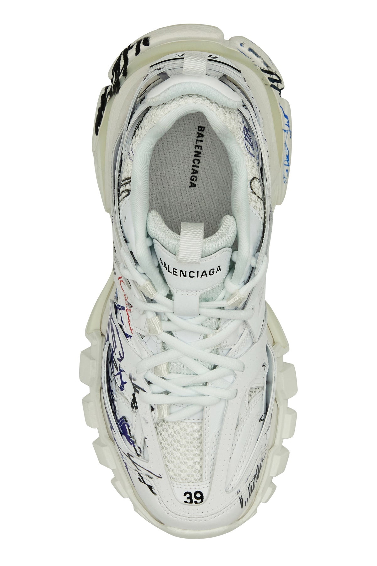 【関税&送料込】Balenciaga White Mesh And Rubber Track Sneak BALENCIAGA White mesh and rubber Track sneakers