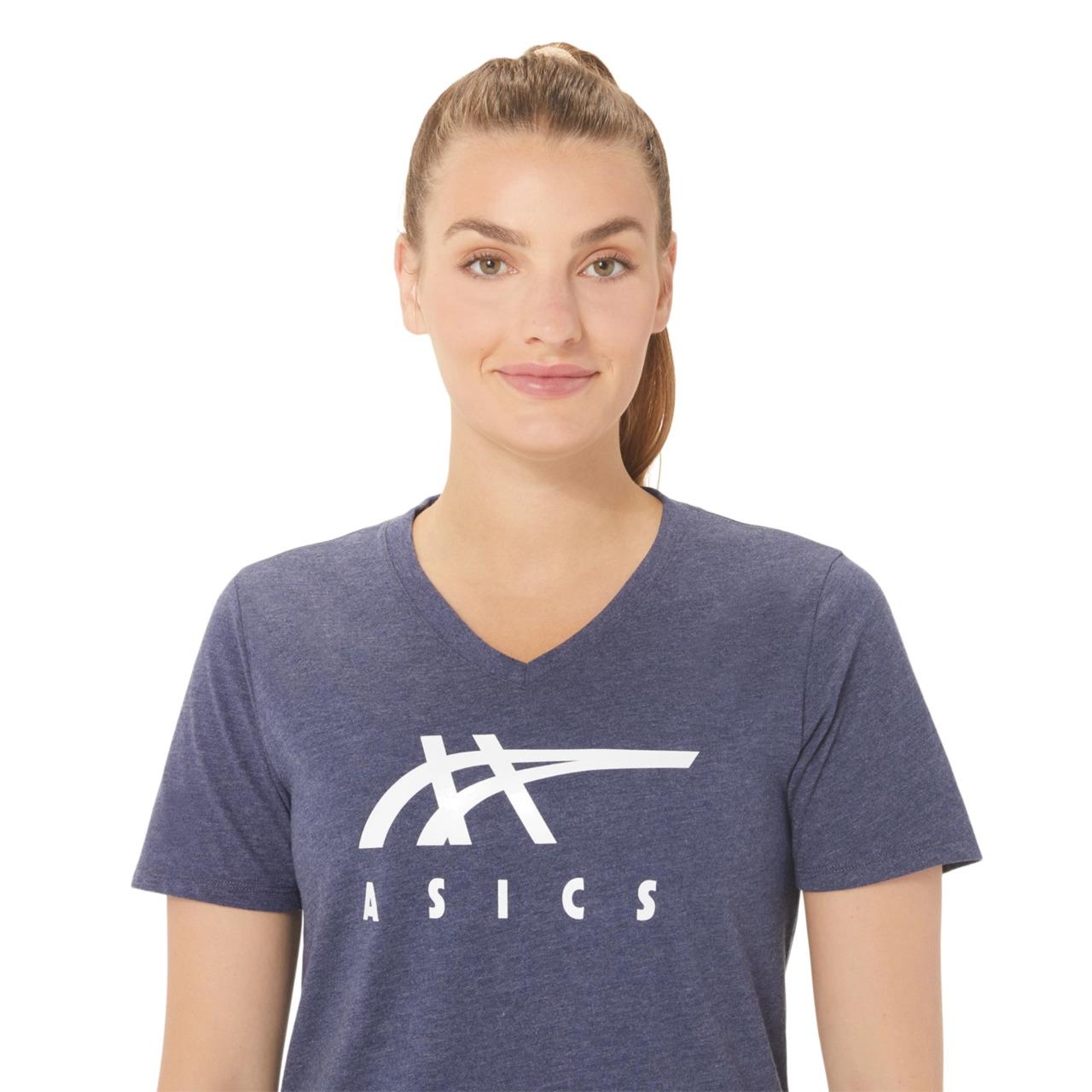WOMEN'S ASICS STRIPES V-NECK - 5