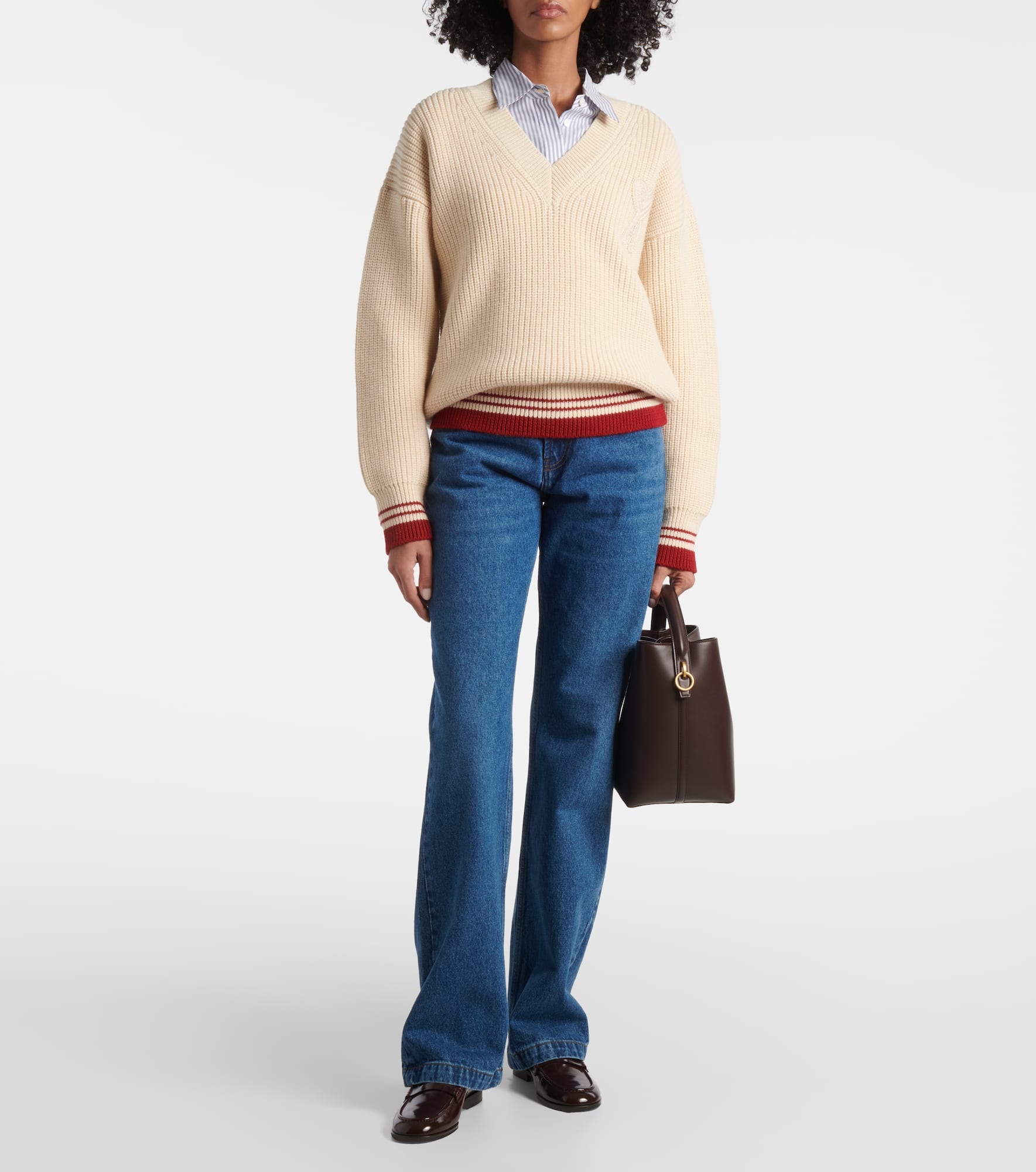 Ami De Cœur ribbed-knit virgin wool sweater - 2