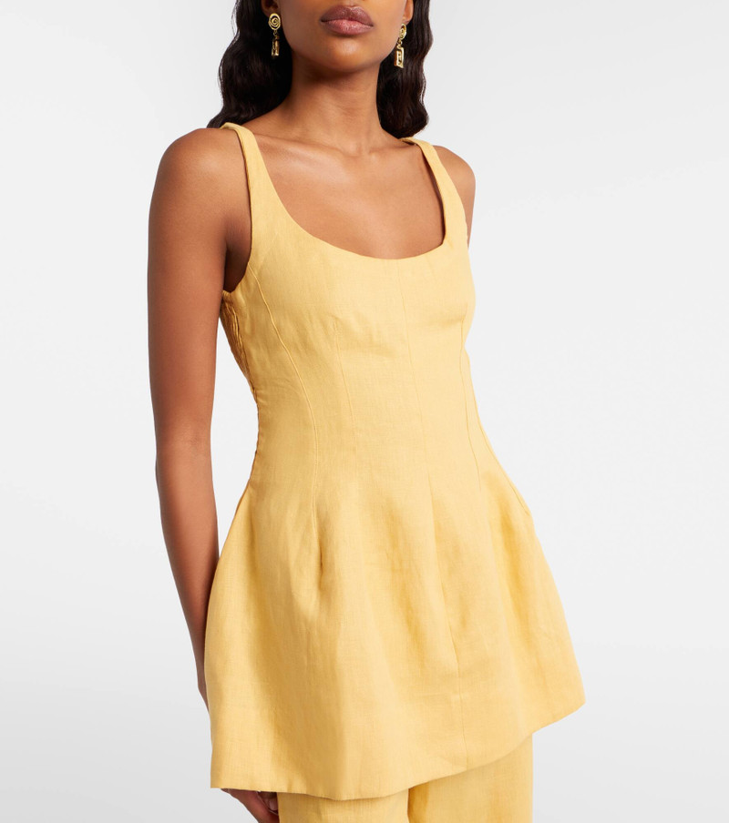 Syna peplum linen top 3