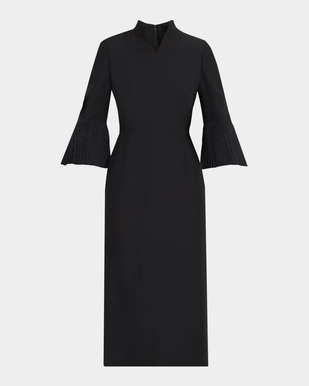 Embellished High-Collar Midi Dress - 1