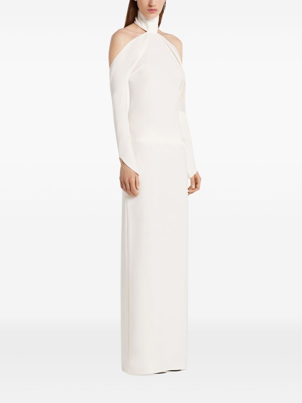 asymmetric shoulder-detail dress - 3