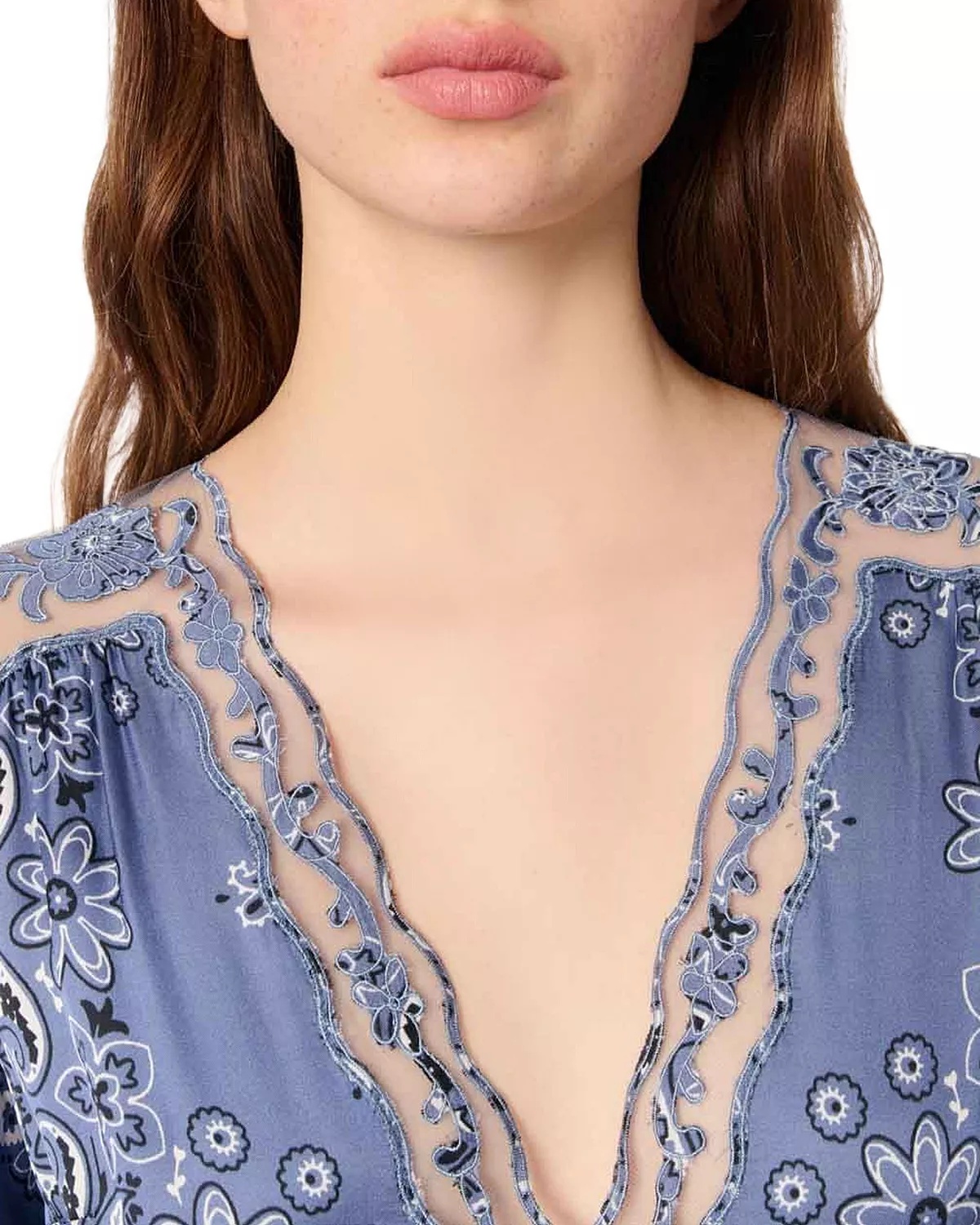 Patterned Flowing Maxi Dress - 6