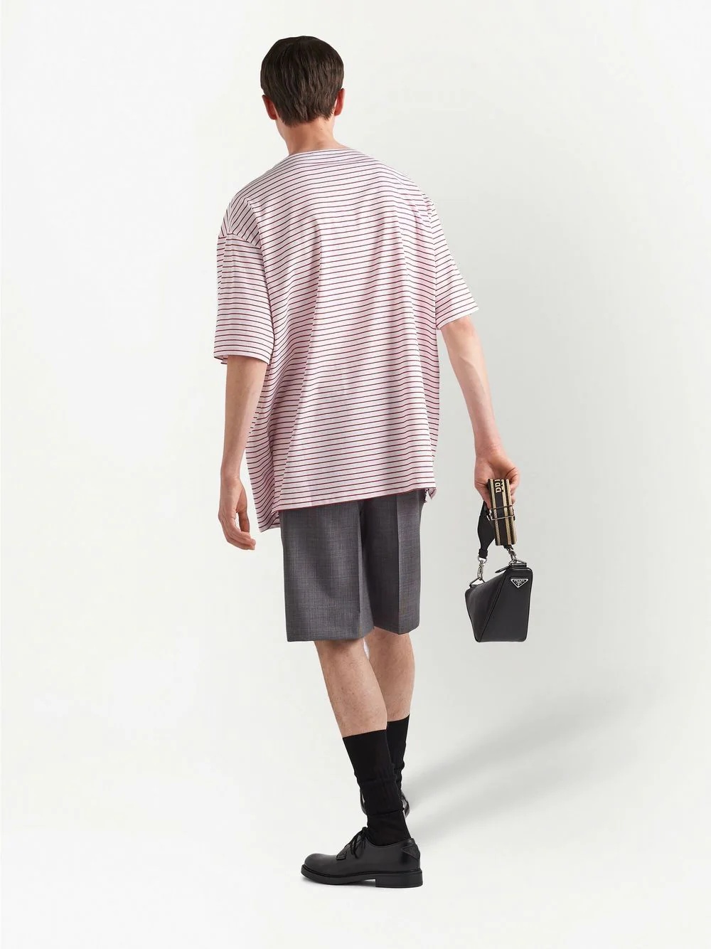 logo patch striped T-shirt - 3