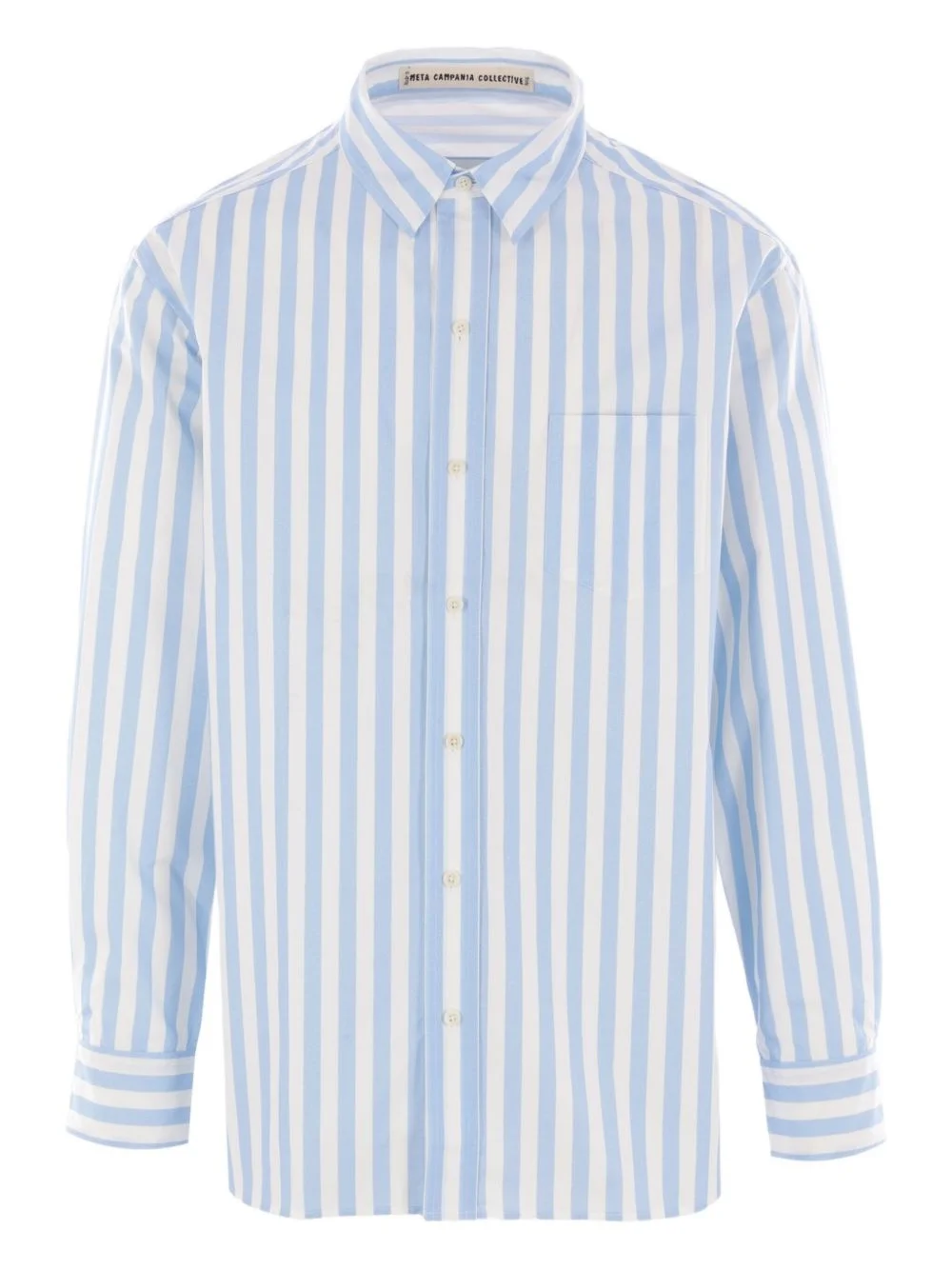 striped poplin shirt - 1