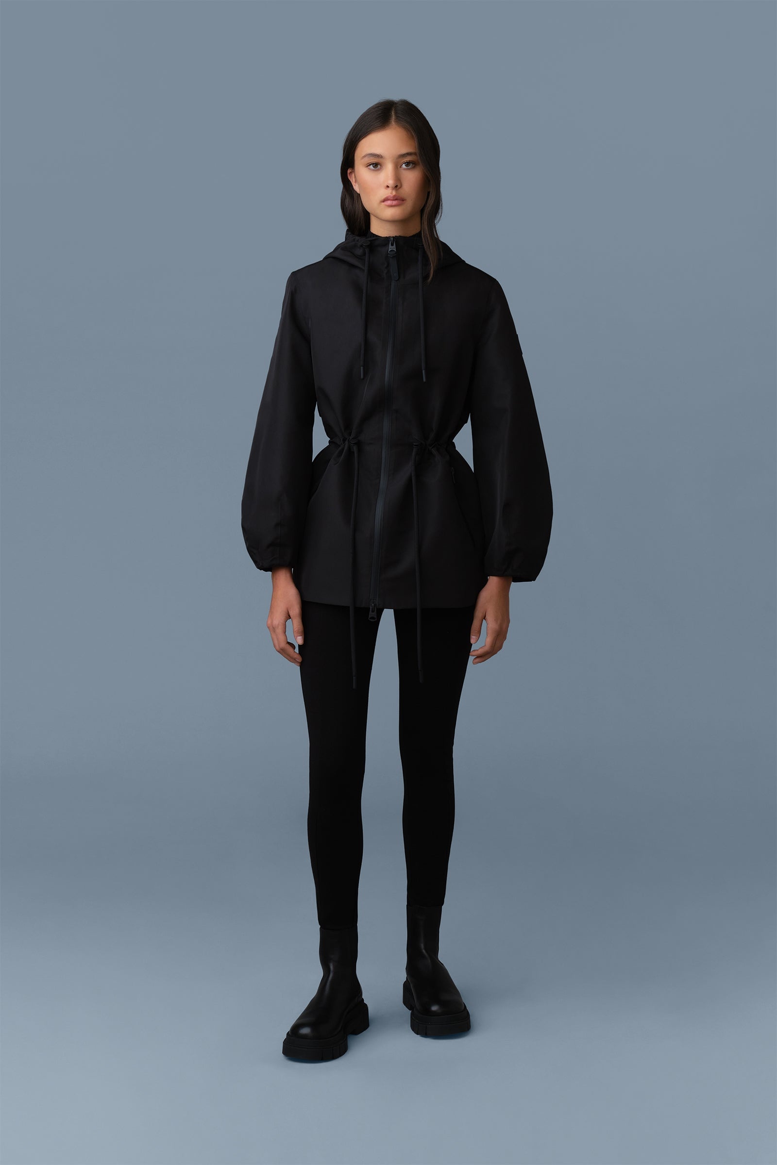 KALEA Technical Rain Jacket with Drawcord Waist - 2