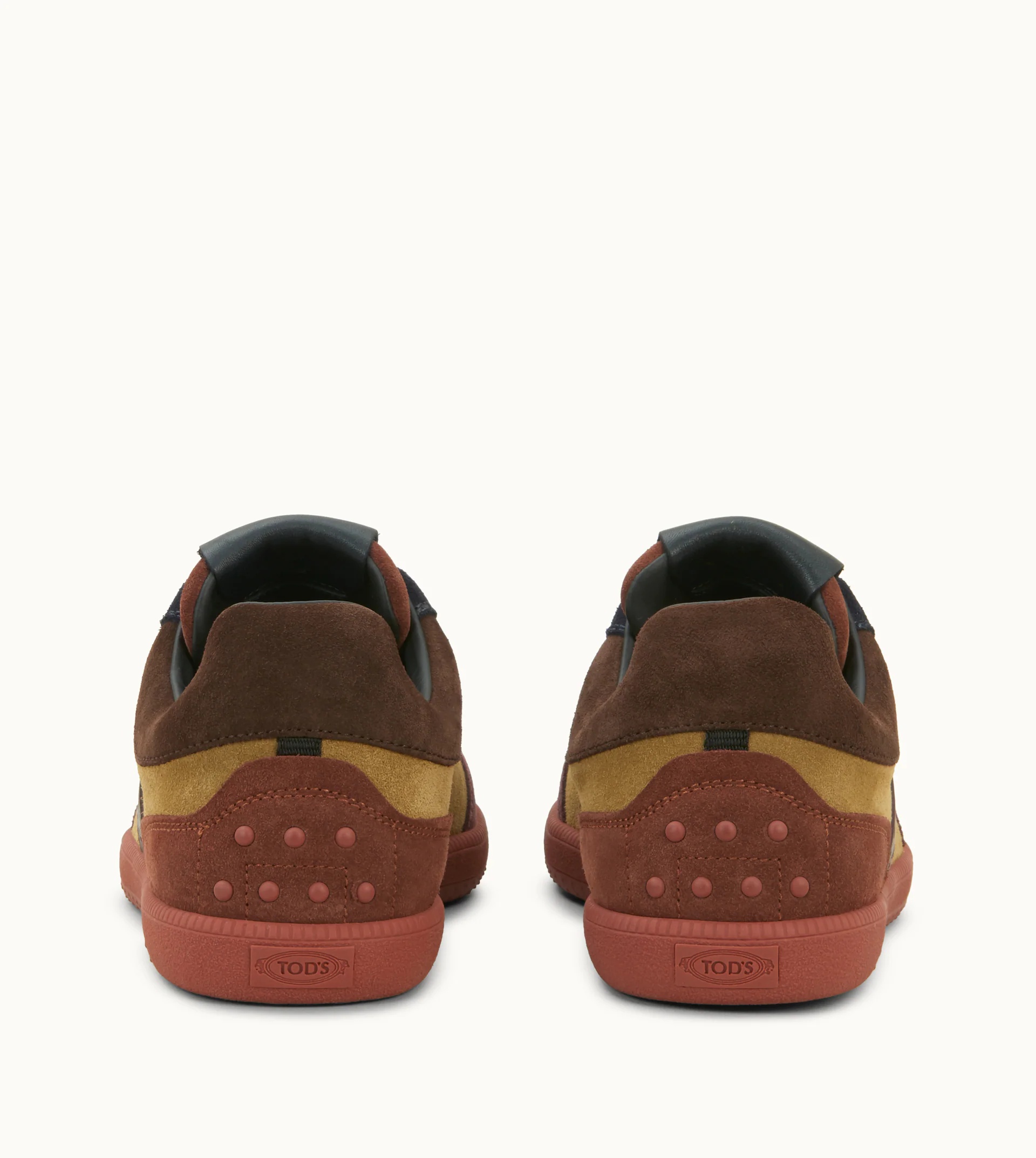 TOD'S TABS SNEAKERS IN SUEDE - BROWN, YELLOW, ORANGE - 3
