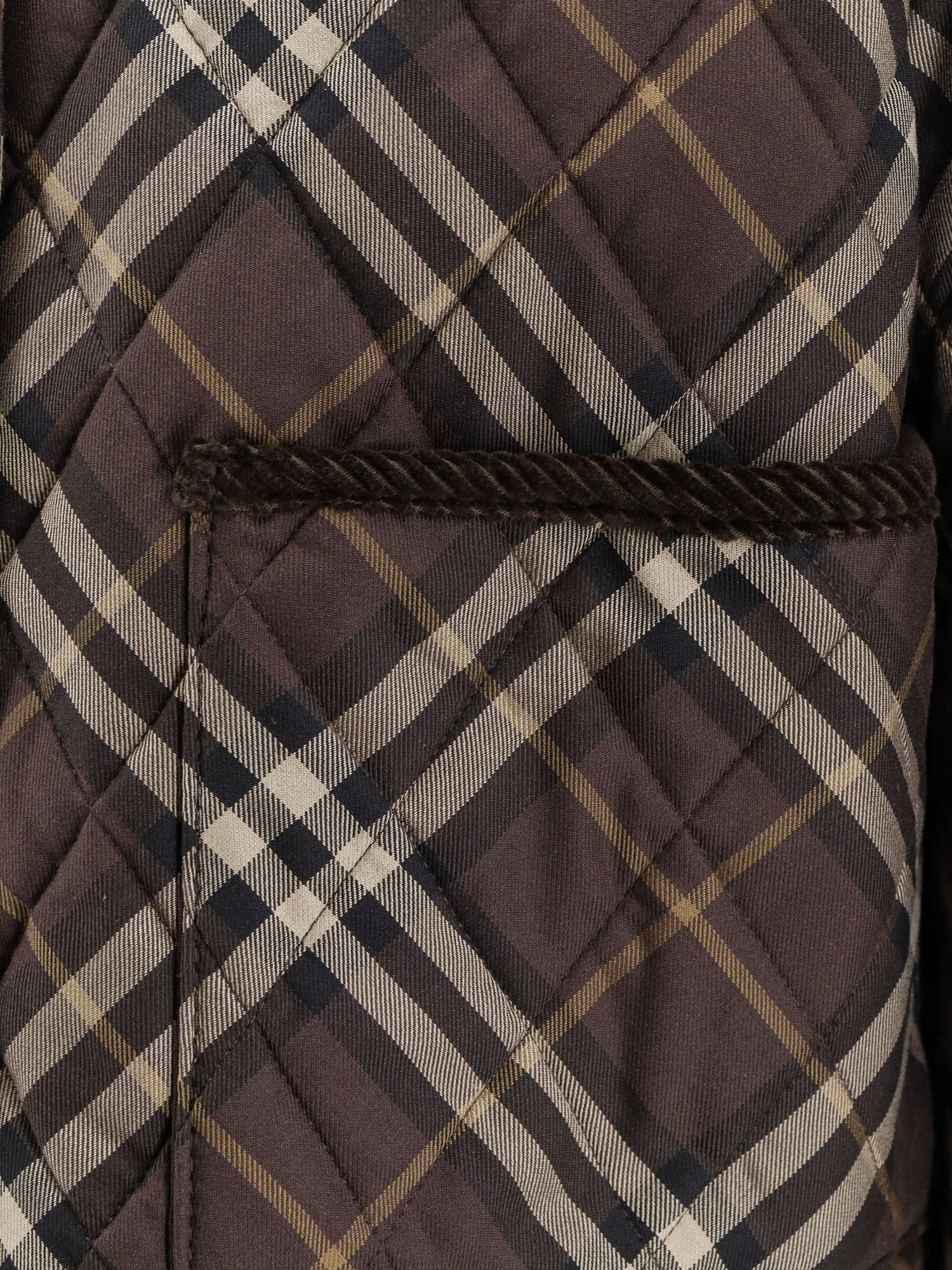 Padded Cotton Jacket With Check Pattern - 3