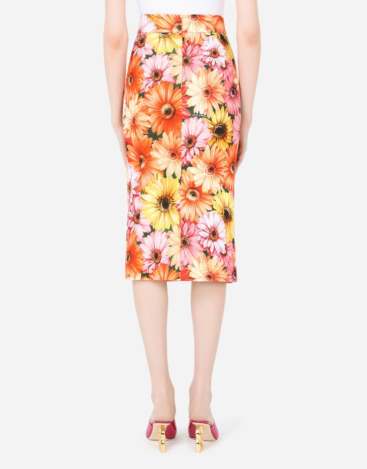 Cady midi skirt with gerbera-daisy print - 2