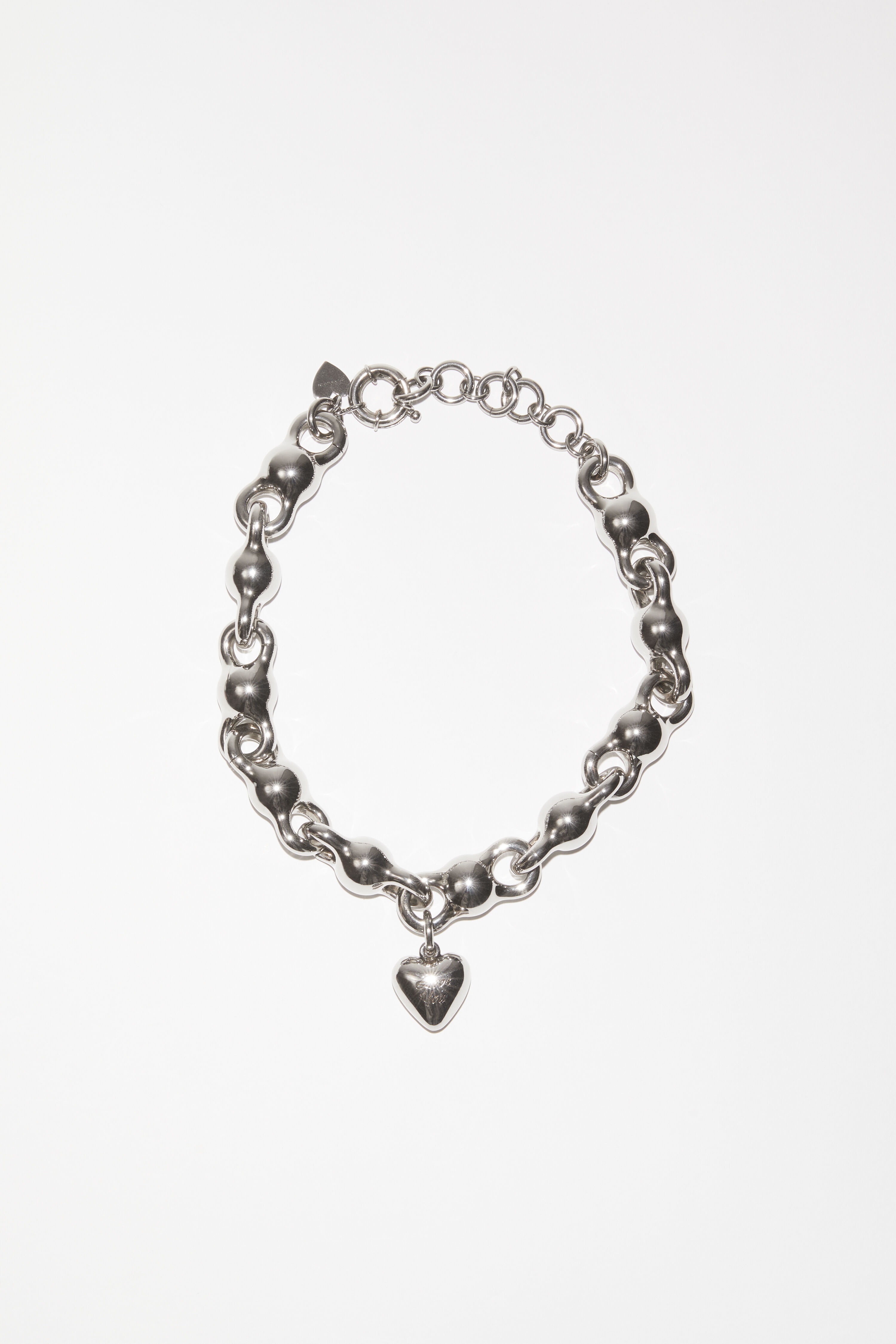 Acne Studios Silver Crystal Cord Choker