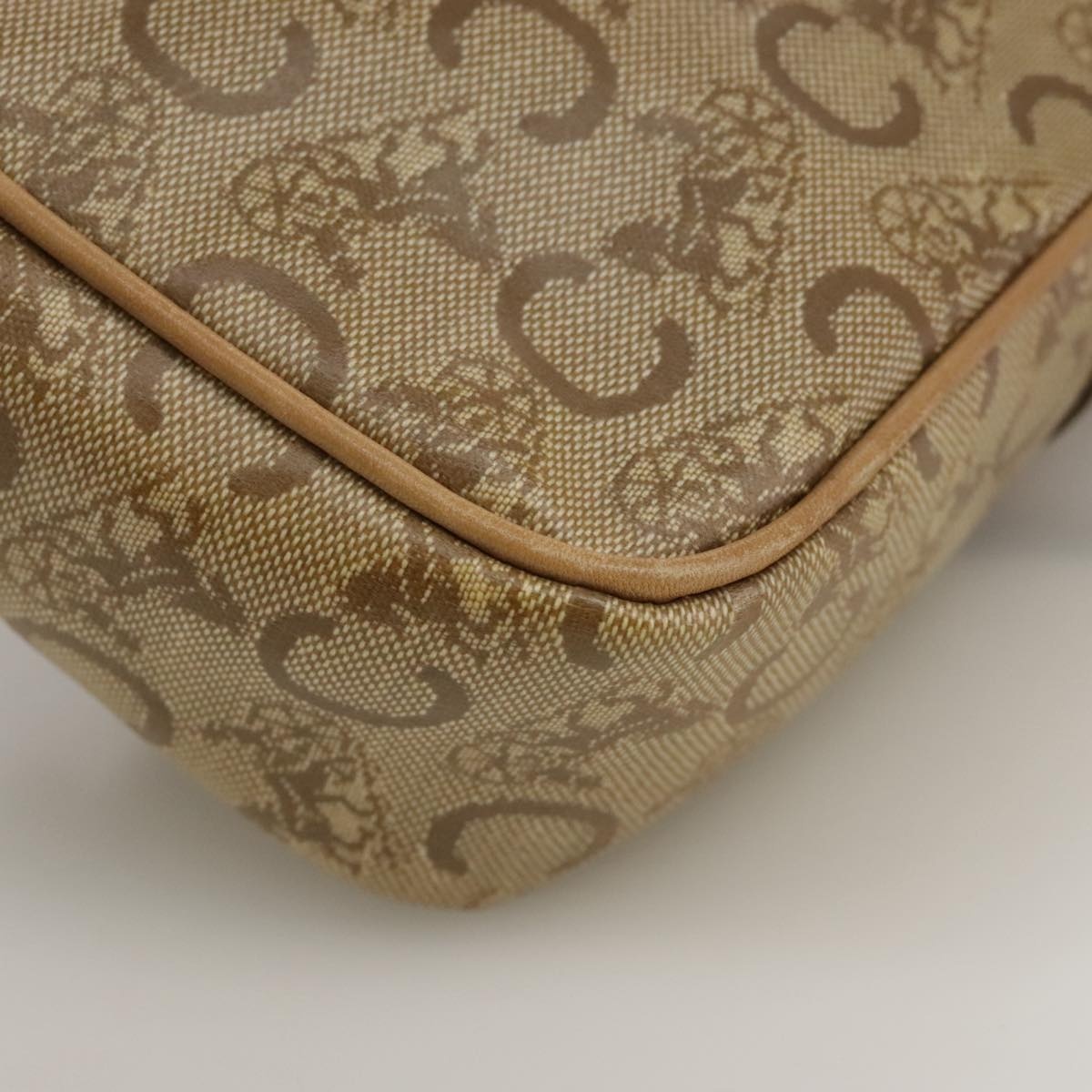 CELINE C Sulky Shoulder Bag Pvc Beige Gold - 13