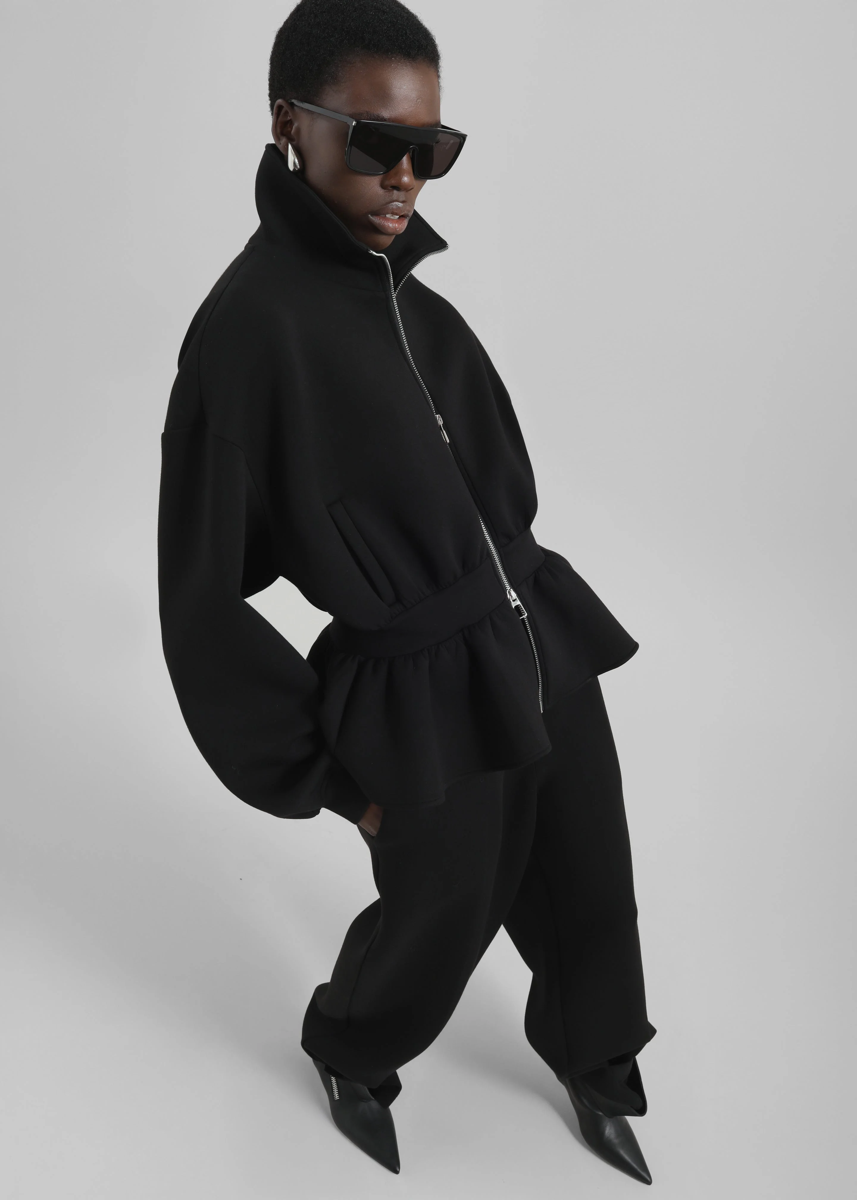 Sorelle Peplum Jacket - Black - 1