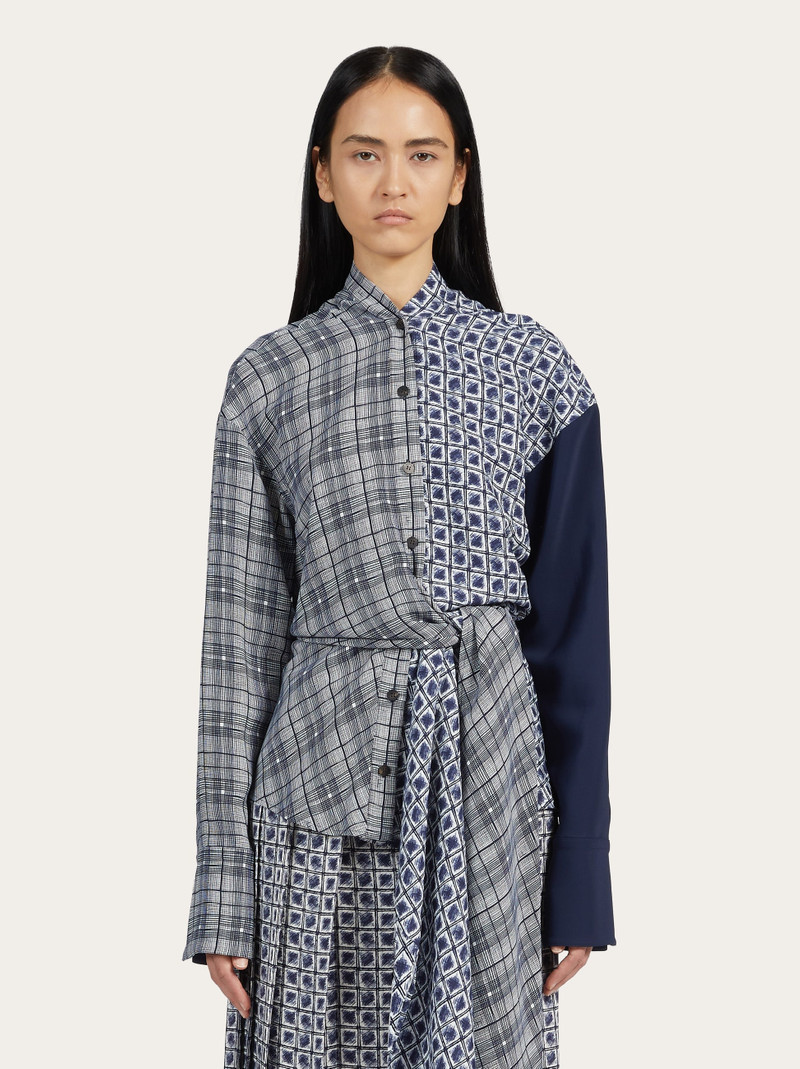 FERRAGAMO 이중 인쇄 셔츠 outlook