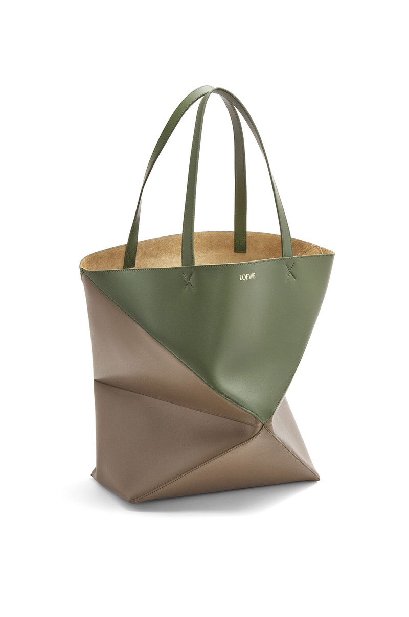 Loewe Large Puzzle Fold Tote in shiny calfskin outlook