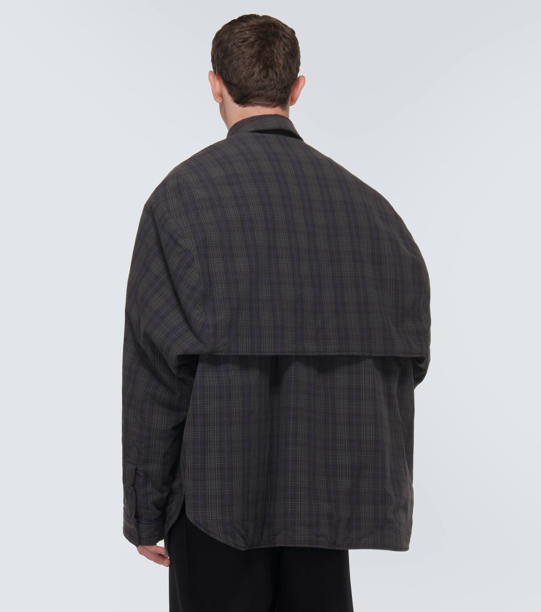 Checked cotton flannel shirt - 4