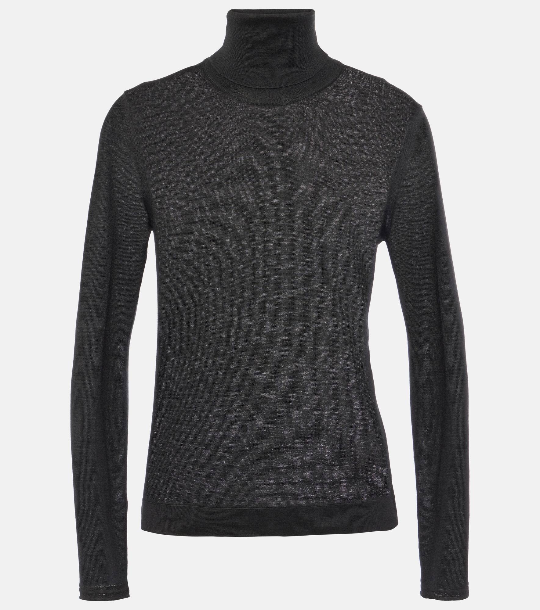 Cashmere and silk turtleneck top - 1