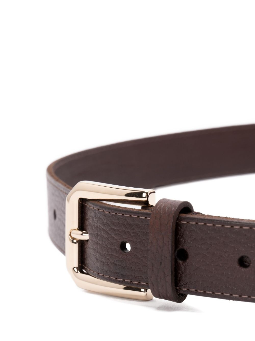 leather buckle belt - 2