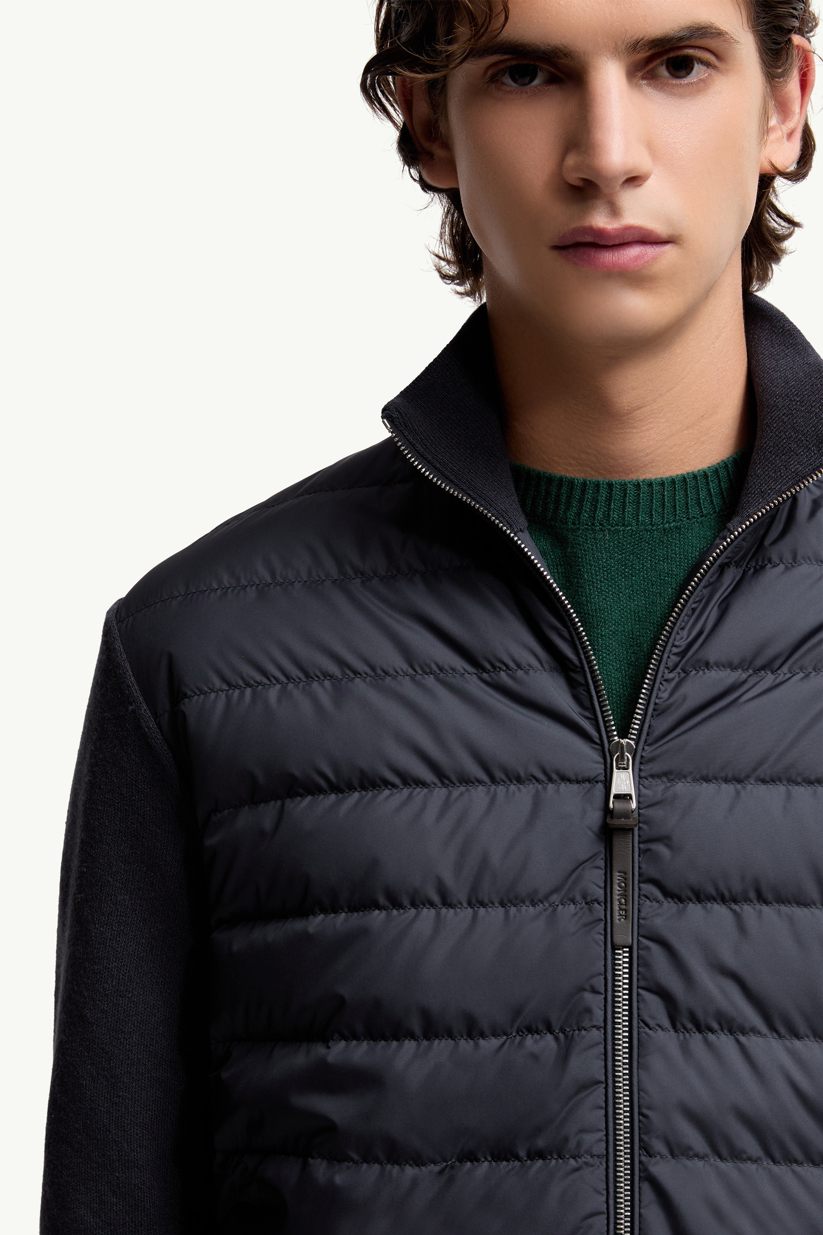 Padded Wool & Cashmere Zip-Up Cardigan - 6