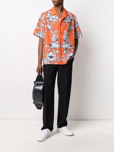 Valentino floral-print short-sleeve shirt outlook