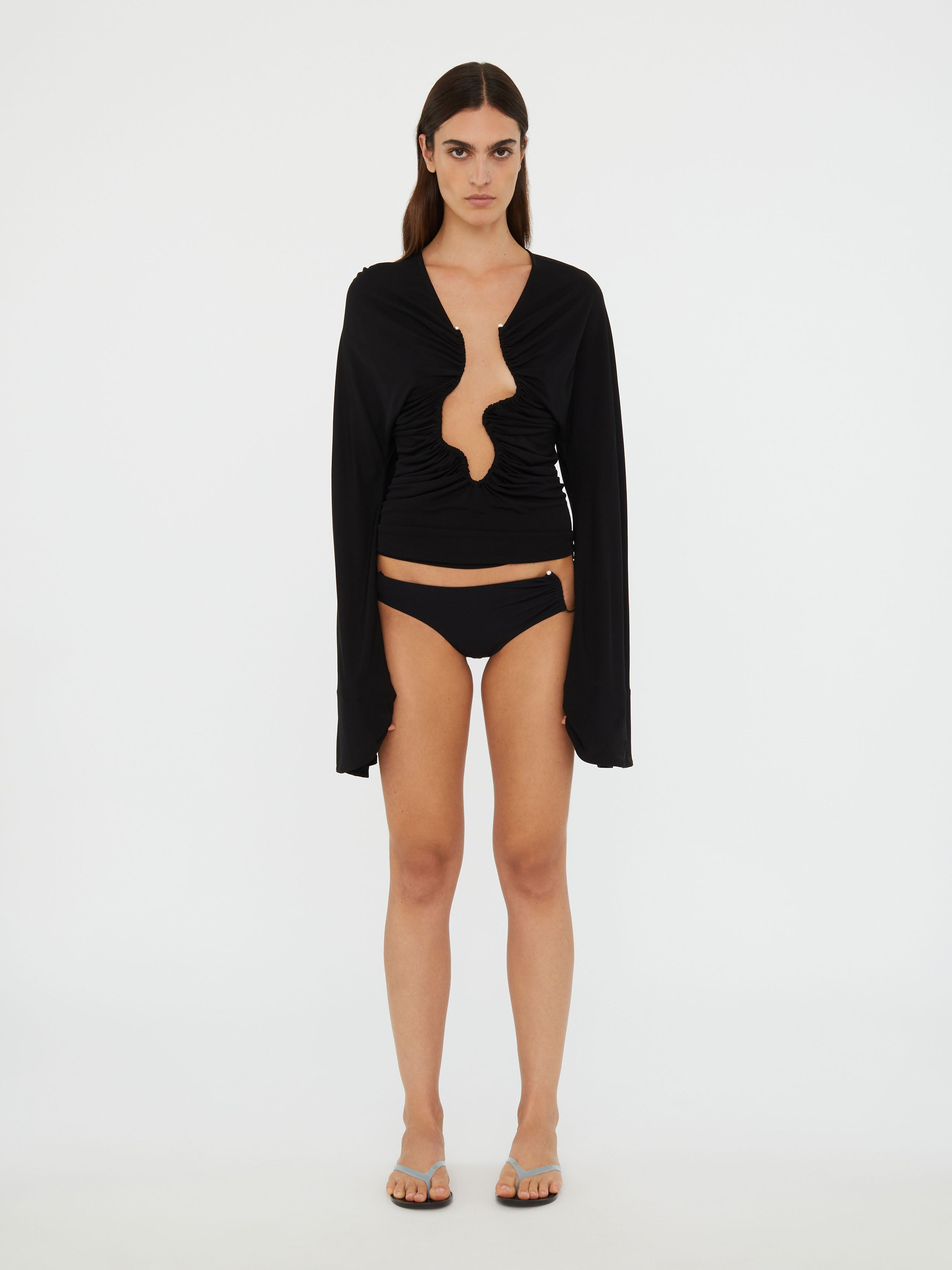 Ruched Crescent Side Brief - 5