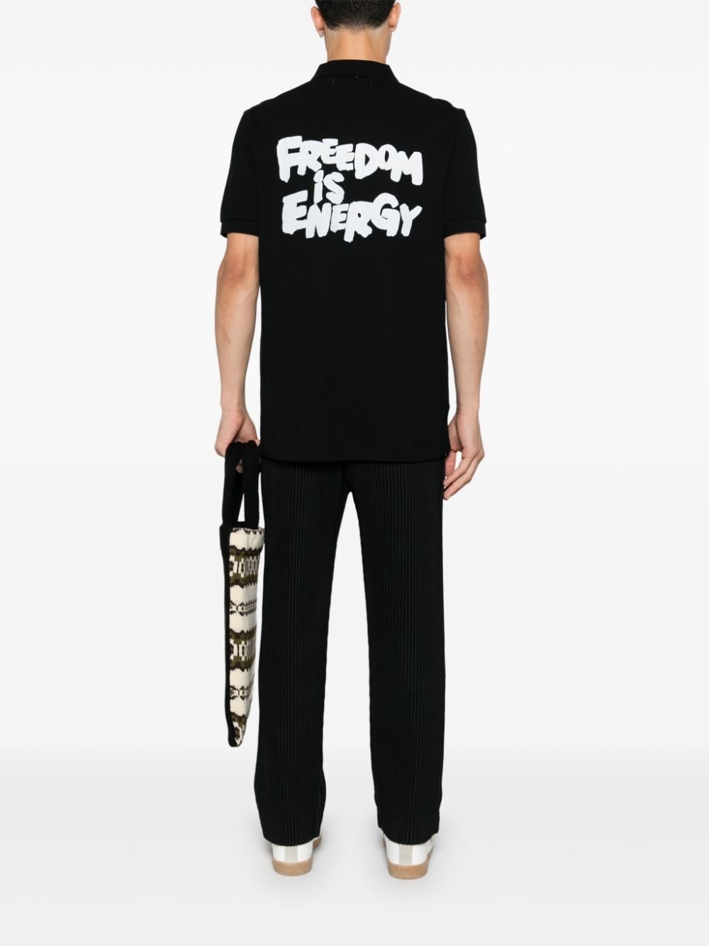 x Fred Perry slogan-print polo shirt - 2
