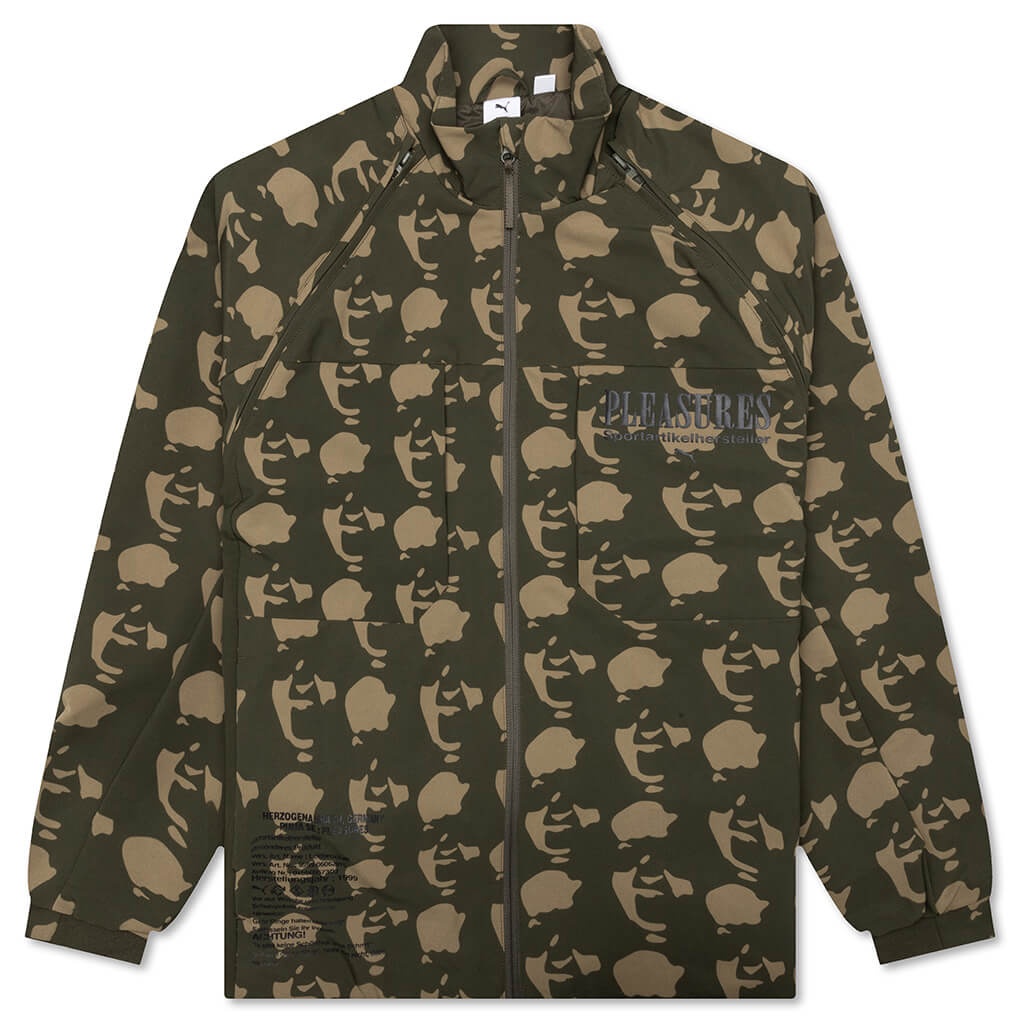 PUMA X PLEASURES ZIP-OFF JACKET - CHOCOLATE CHIP - 1