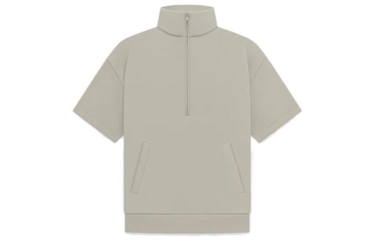 Fear of God Essentials Drop2 SS23 3/4 Sleeve Half Zip Pullover 'Seal' 192BT224313F - 3