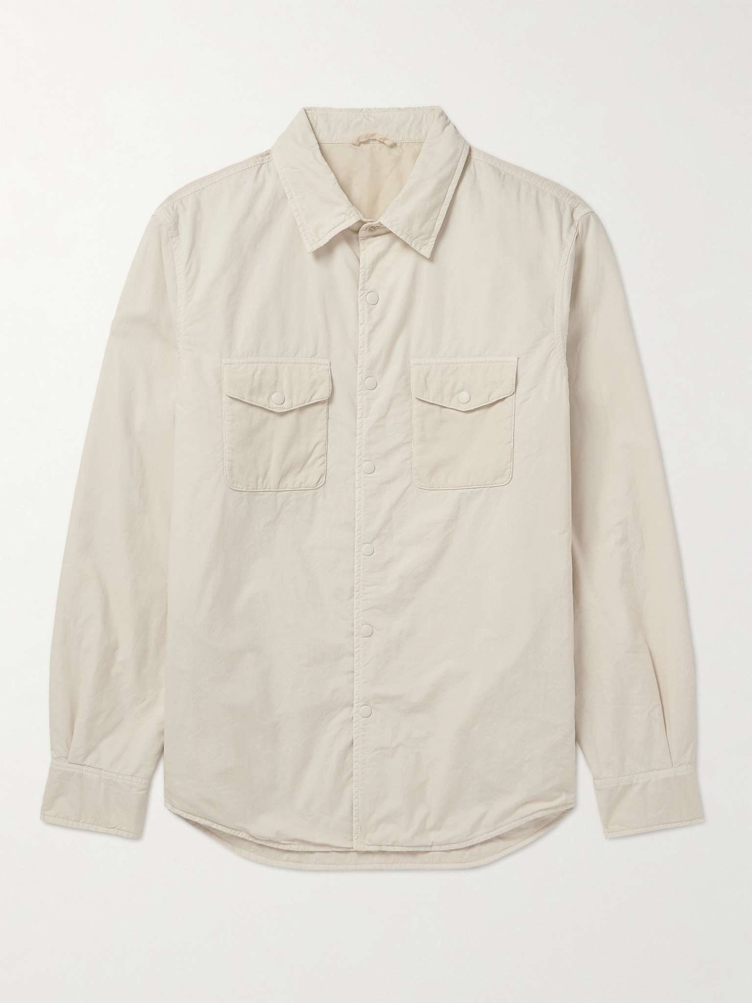 Corduroy-Trimmed Cotton-Shell Padded Overshirt - 1