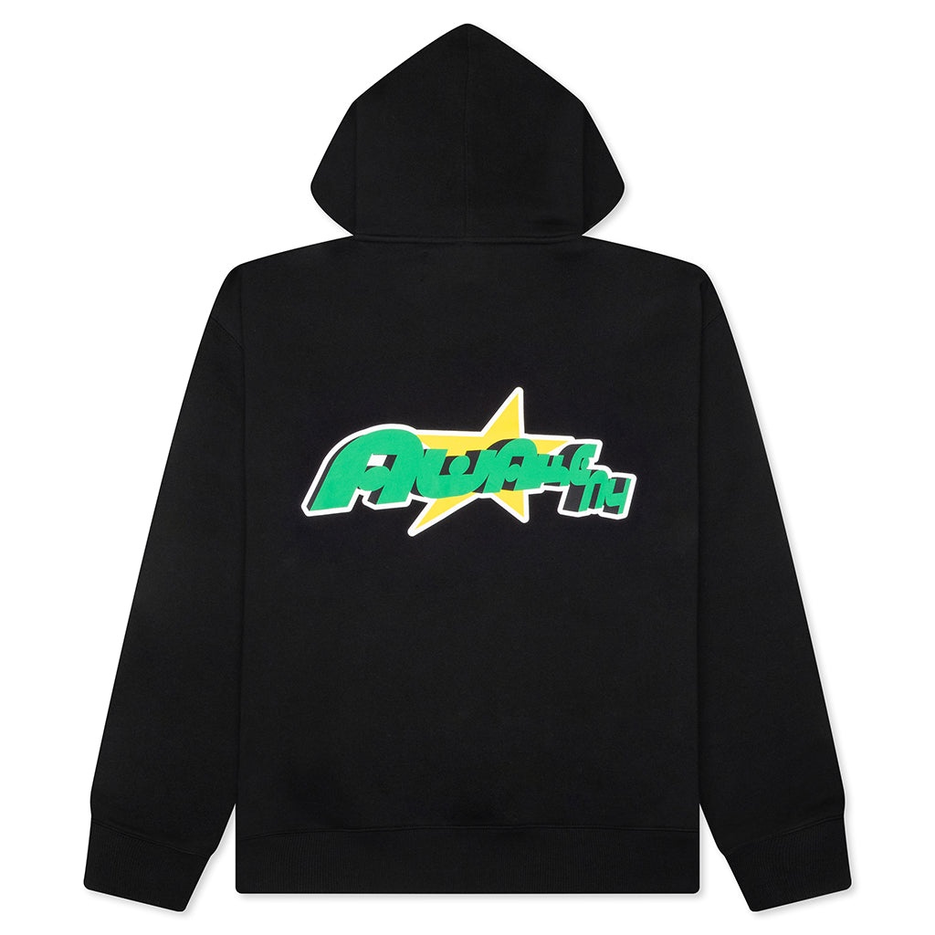 STAR A ZIP UP HOODIE - BLACK - 2