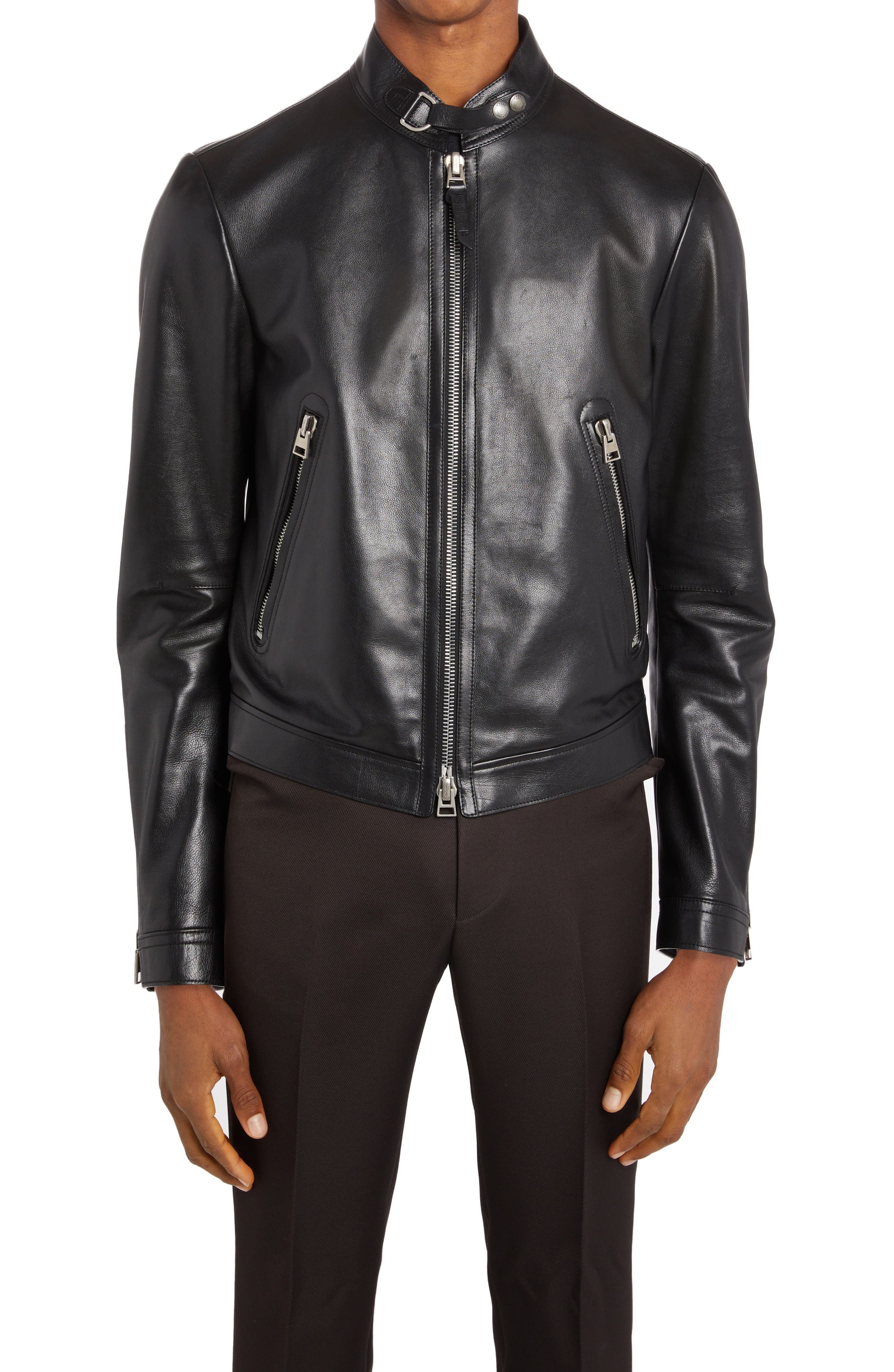 Plongé Leather Cafe Biker Jacket - 1