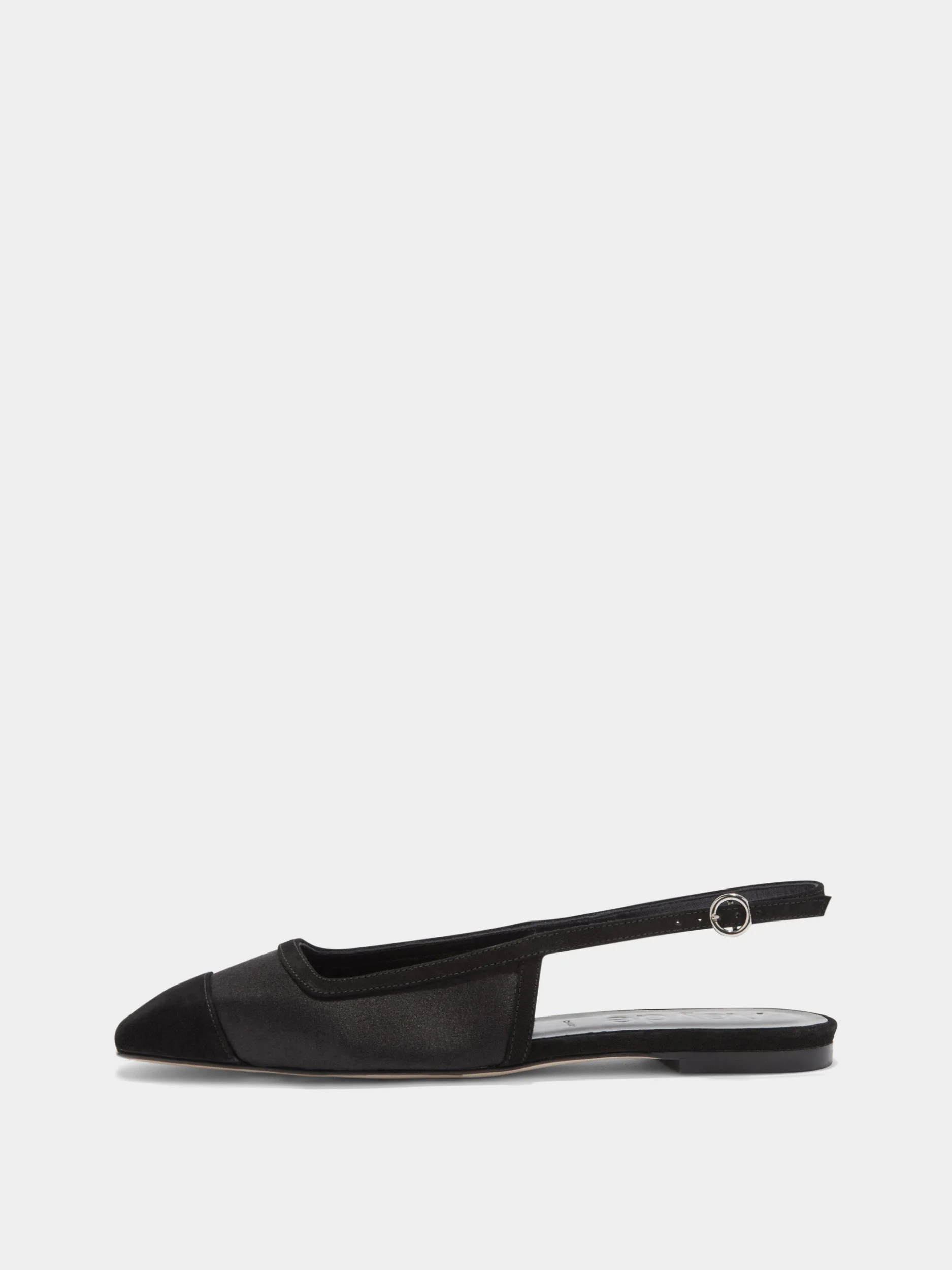 Geraldine Satin Toe-Cap Flats - 1