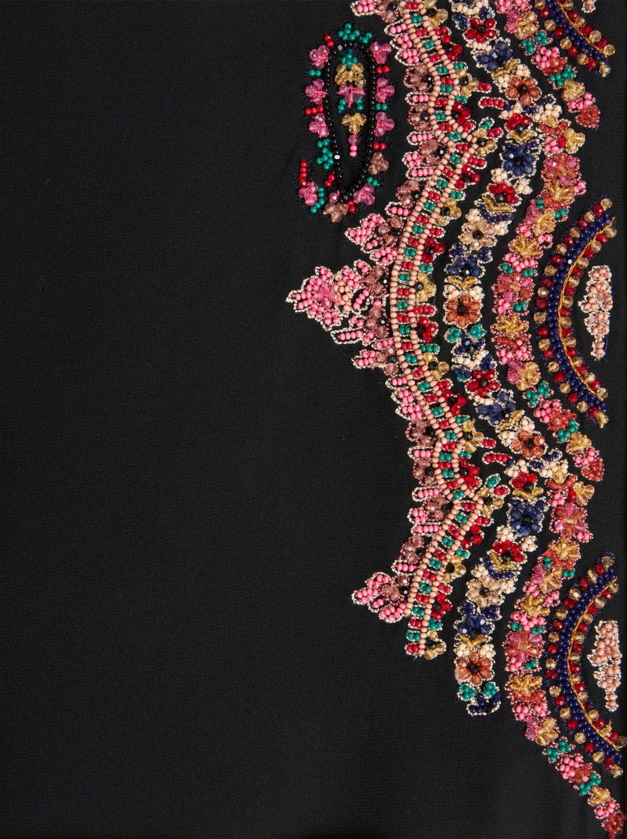 SHORT SILK KASAYA WITH FRINGE - 6