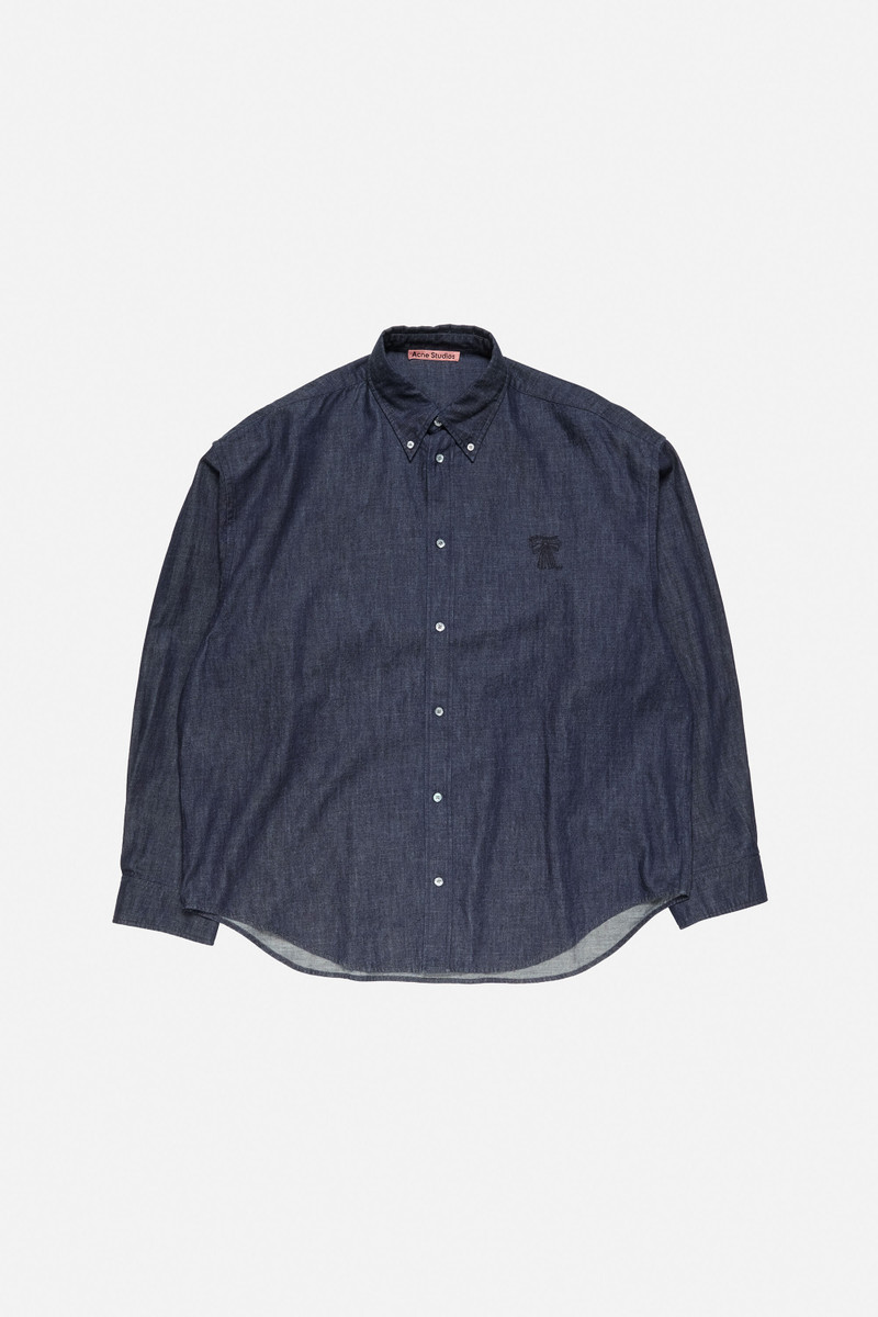 Denim button-up - Mid blue 1