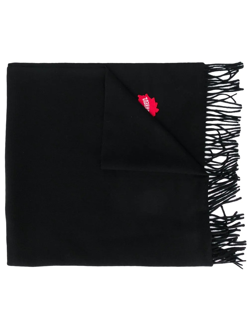 embroidered logo scarf - 1