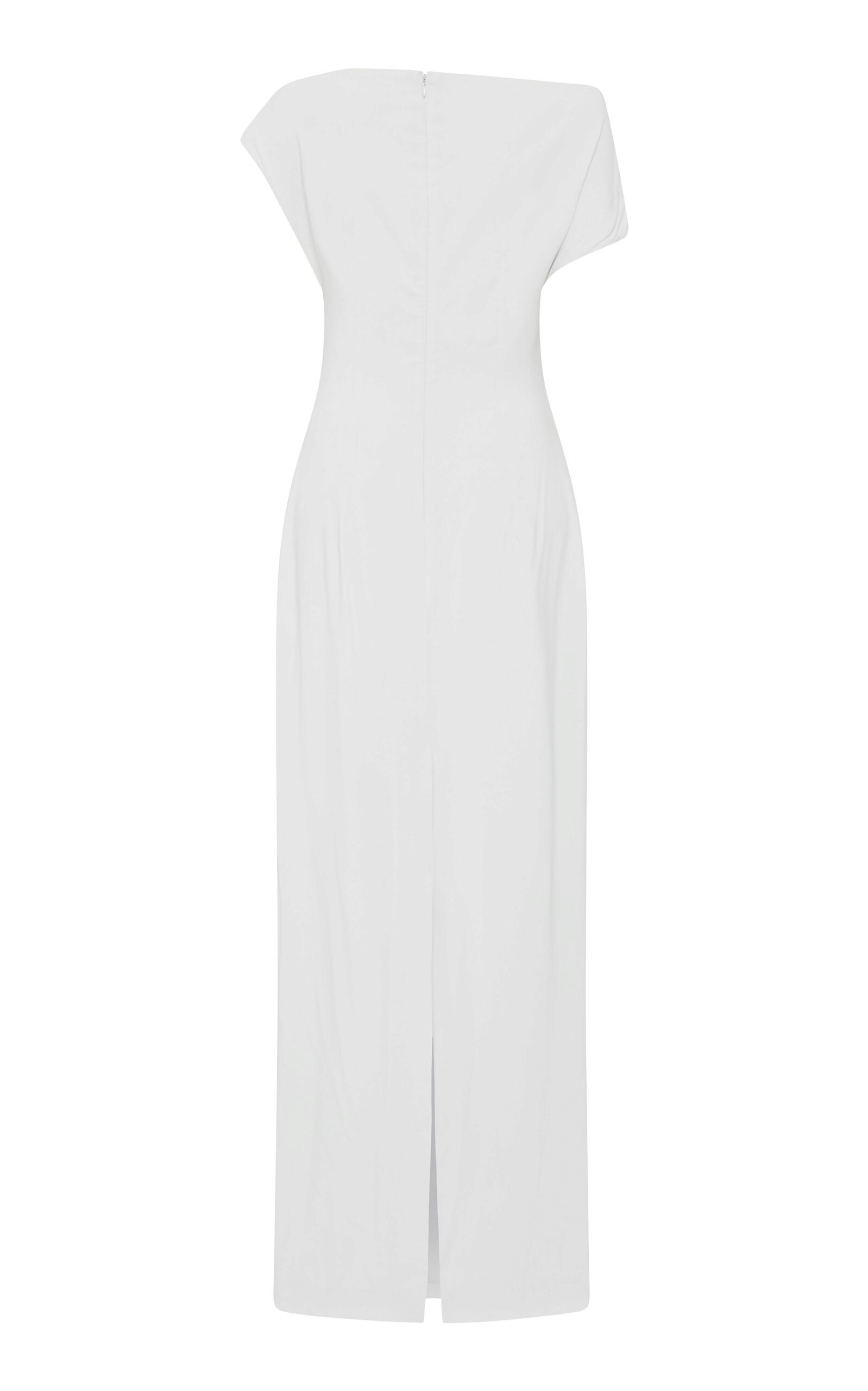 Asymmetric Jersey Maxi Dress silver - 7