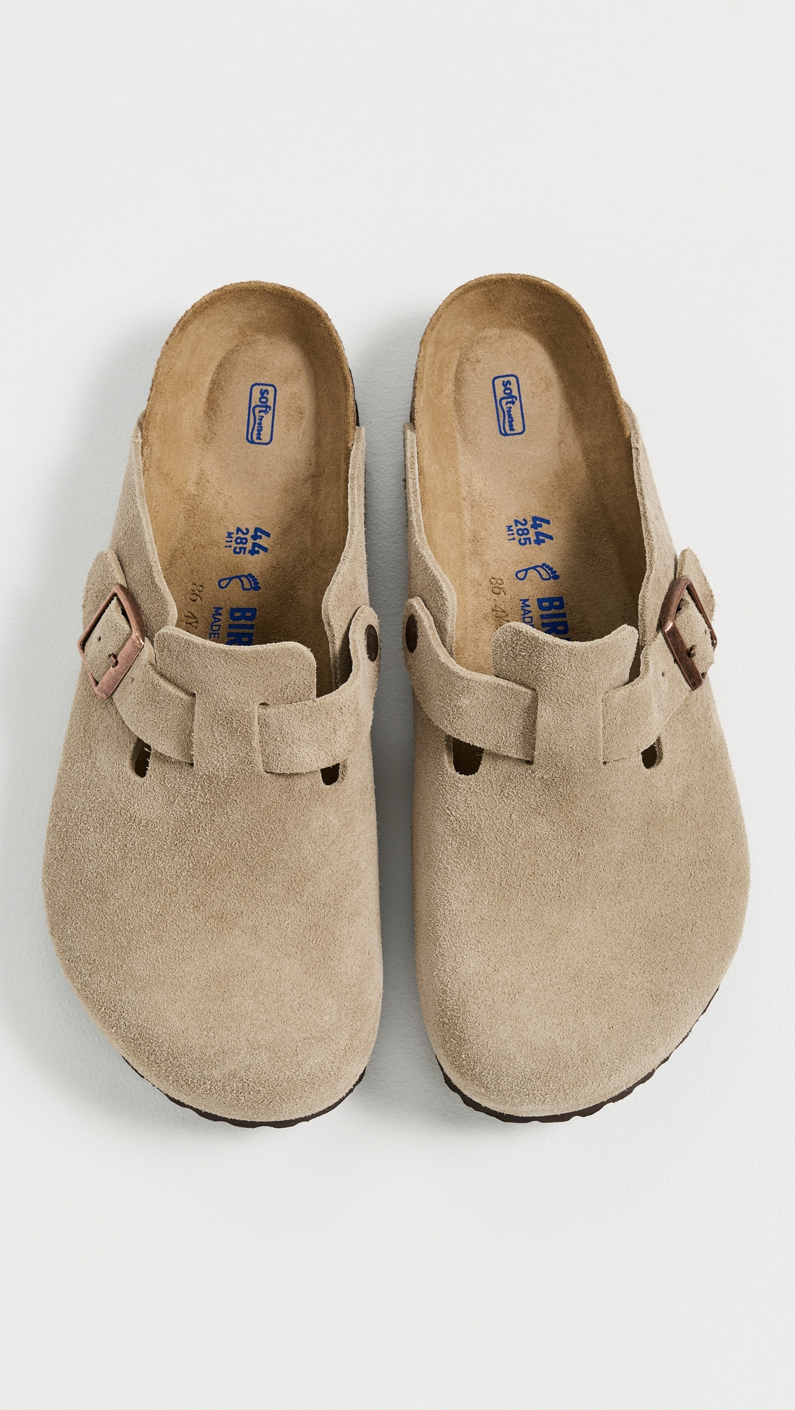 Suede Soft Footbed Boston Clogs - 3