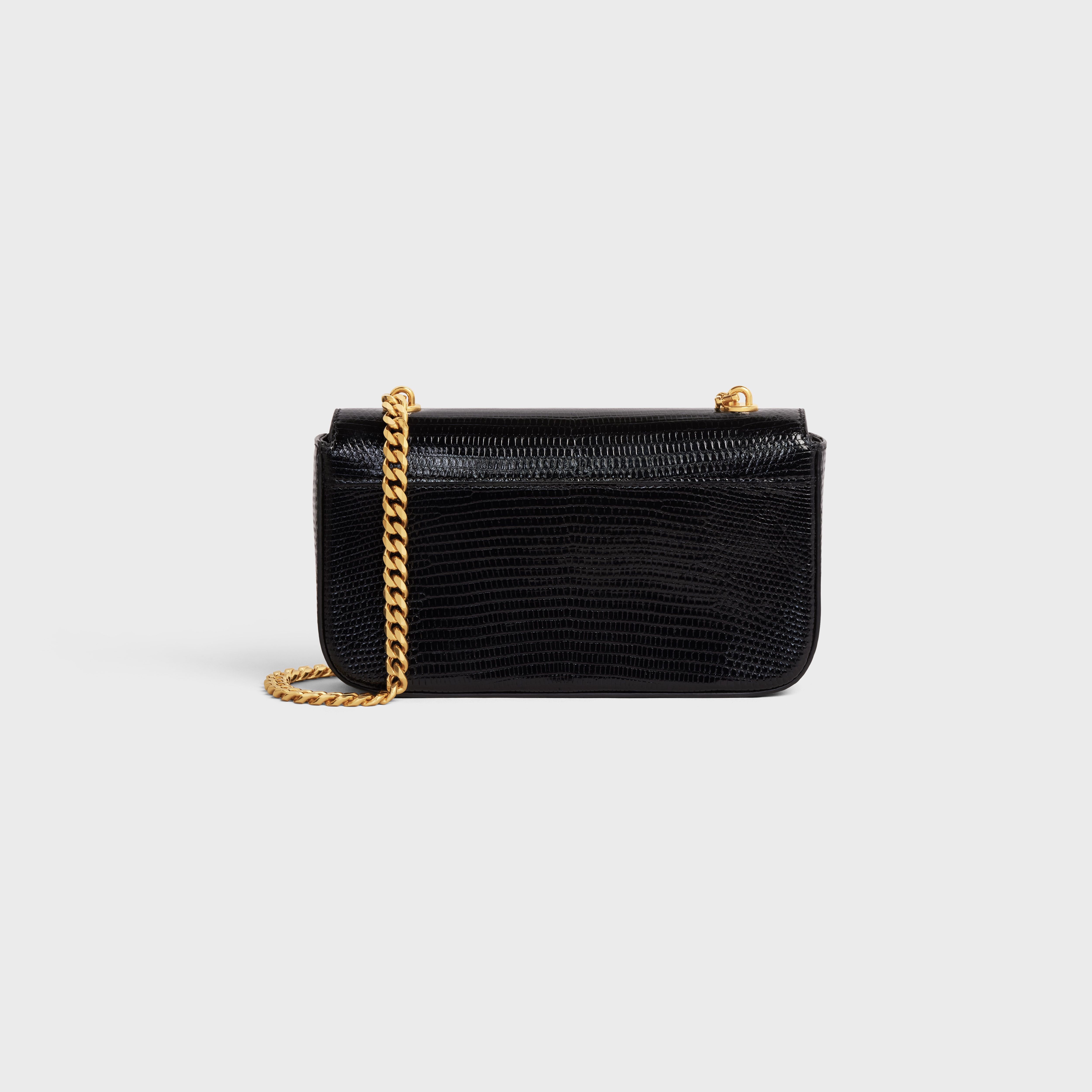 CELINE CHAIN SHOULDER BAG triomphe in Lizard | REVERSIBLE