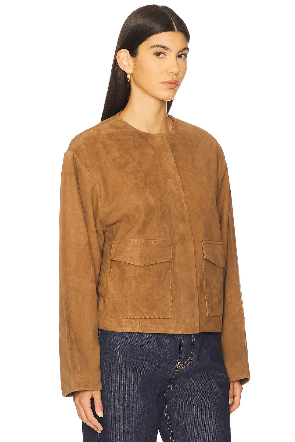 Suede Utility Cocoon Bomber - 2