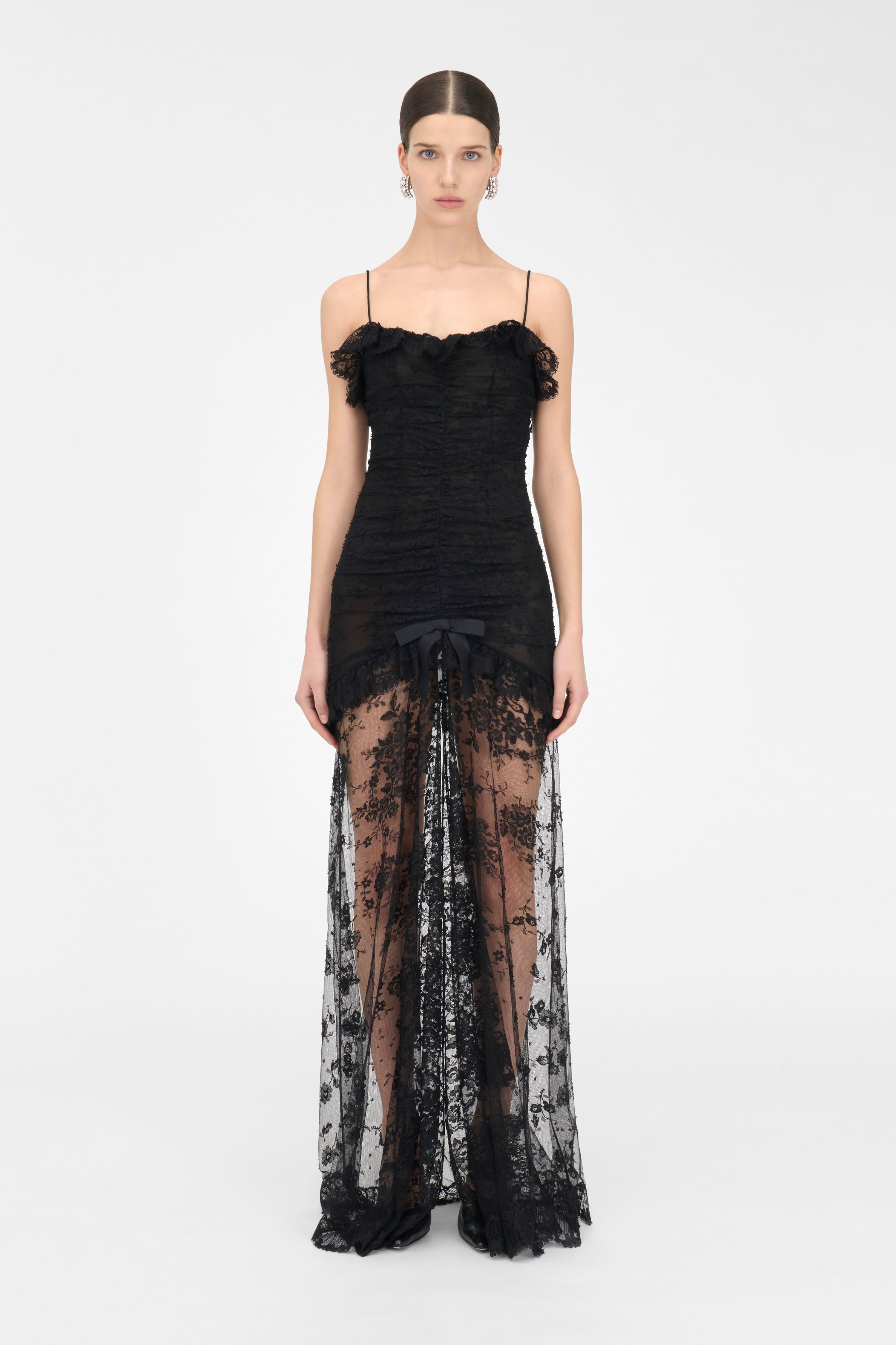 LACE DRESS WITH SPLIT - 3