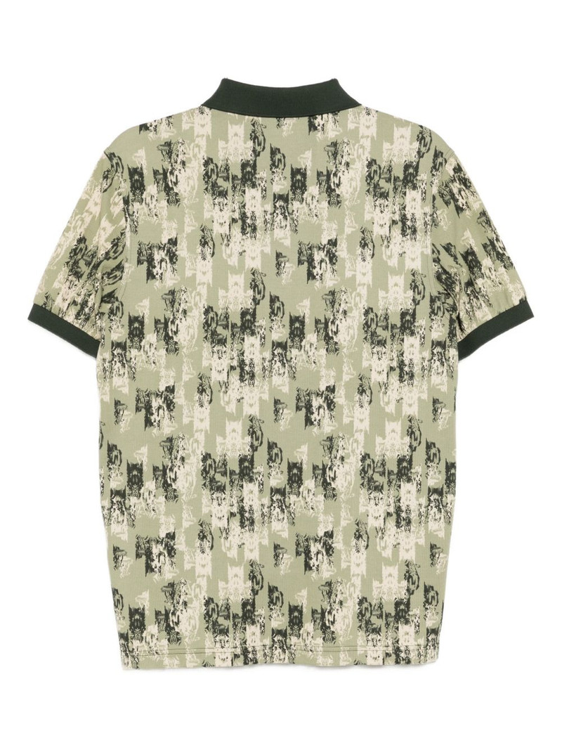 Fred Perry graphic-print polo shirt outlook