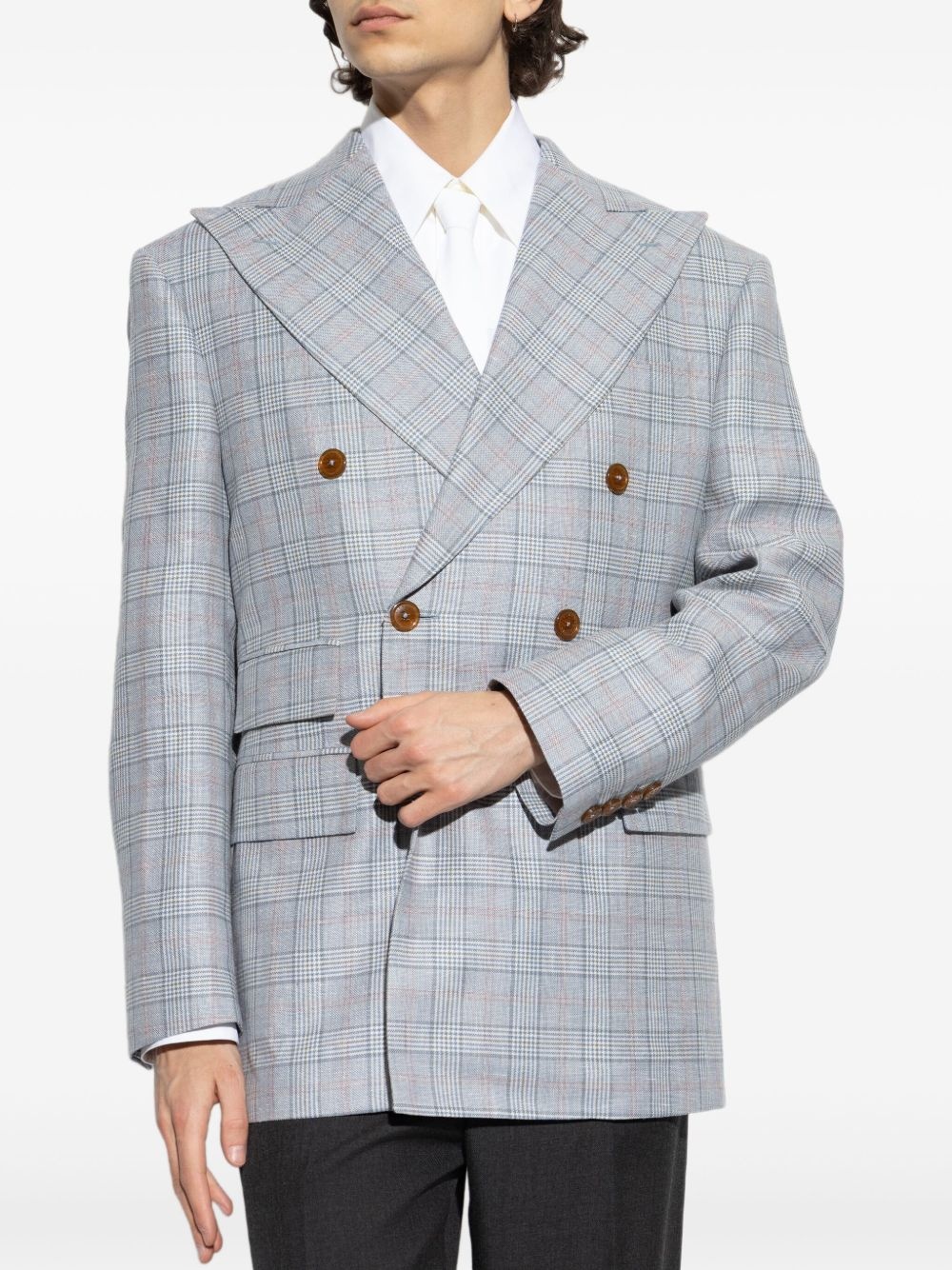 Niesen double-breasted checked blazer - 3