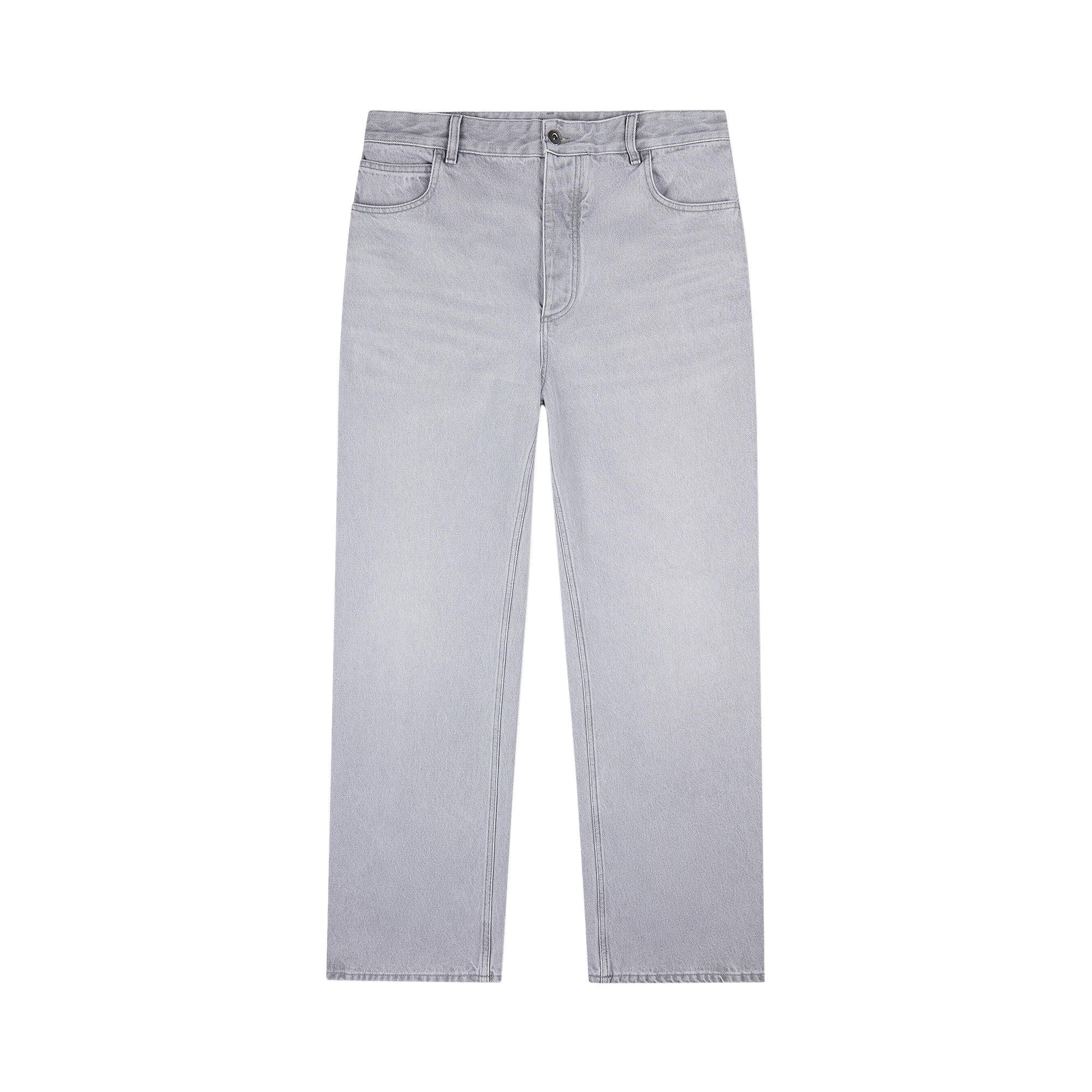 Bottega Veneta Washed Denim Trousers 'Light Grey' - 1