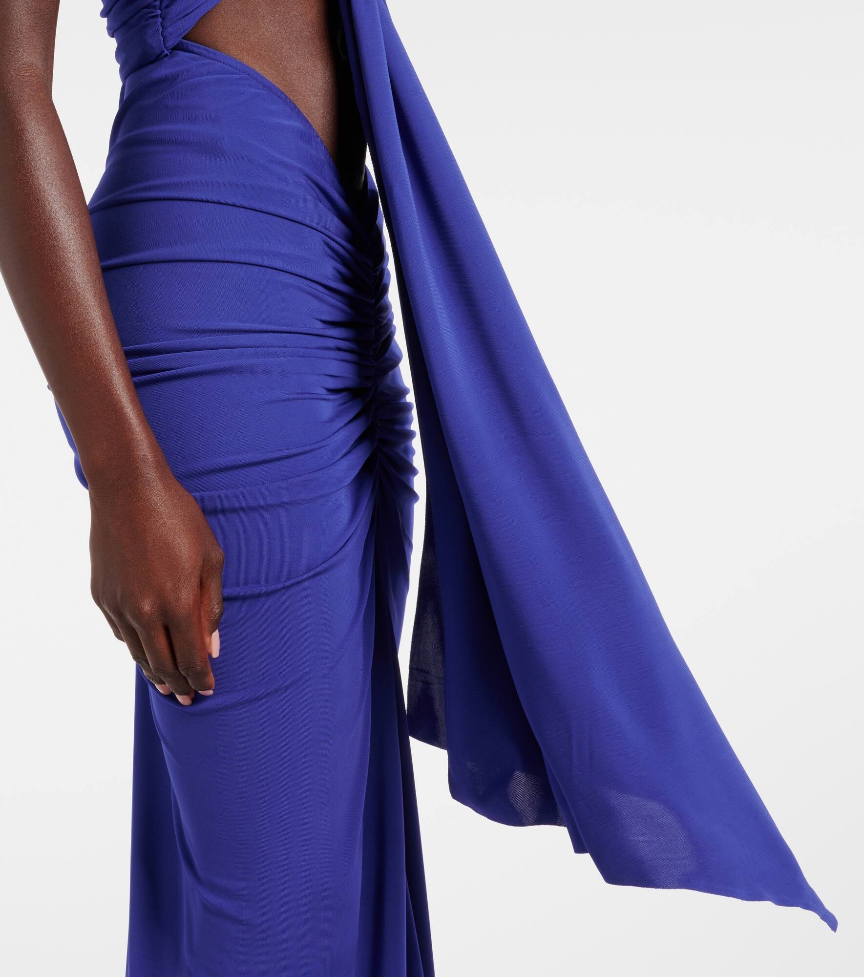 Embellished draped jersey gown - 5